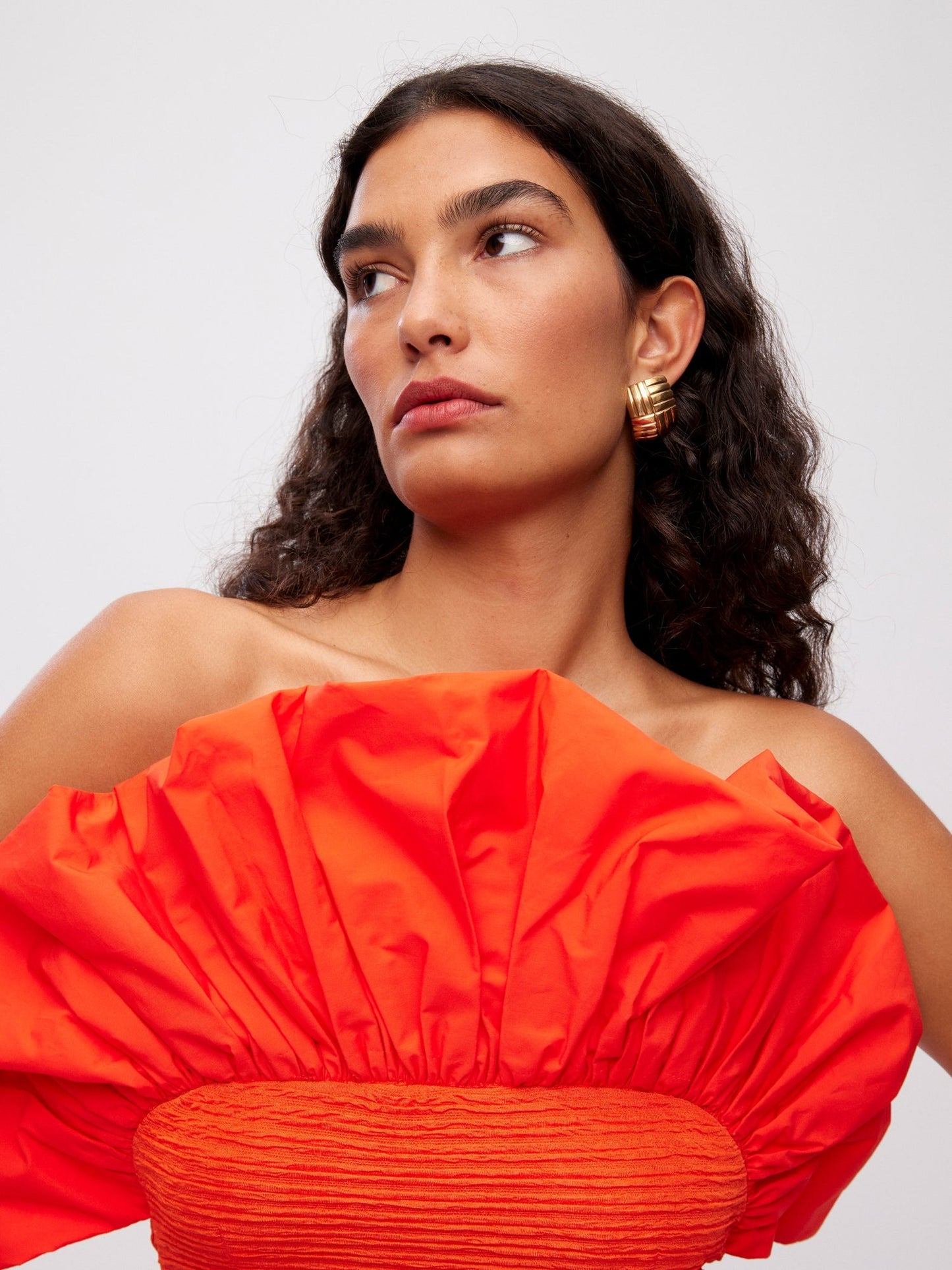AGALI ORANGE - Vestido corto popelín naranja