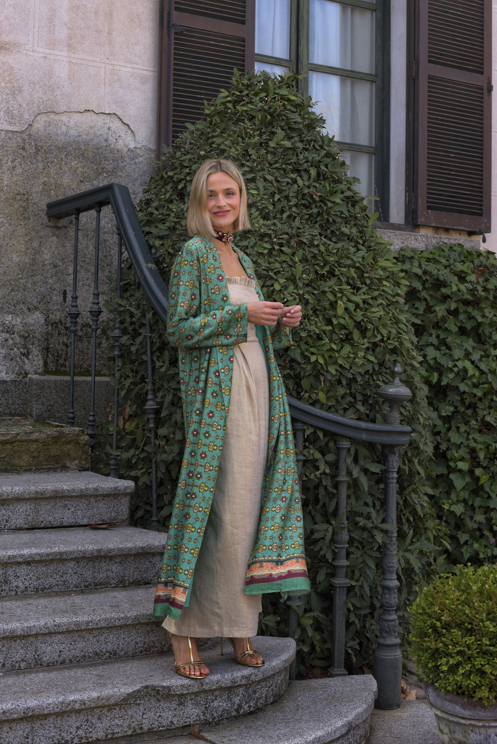 Kimono Lady Lémur verde agua