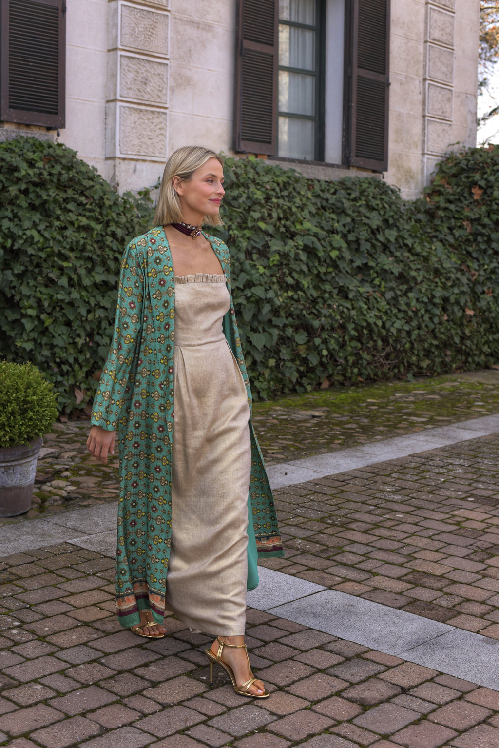 Kimono Lady Lémur verde agua