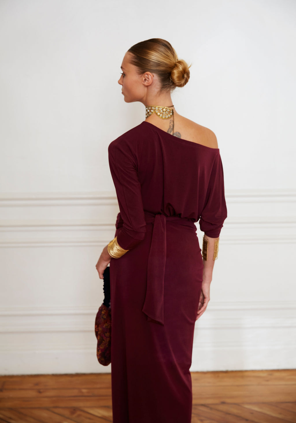 Vestido Encina berenjena