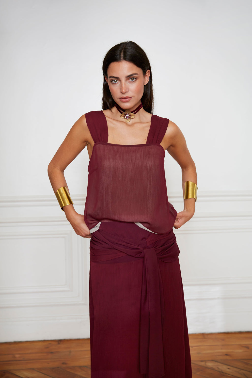 Conjunto Bonsái top berenjena