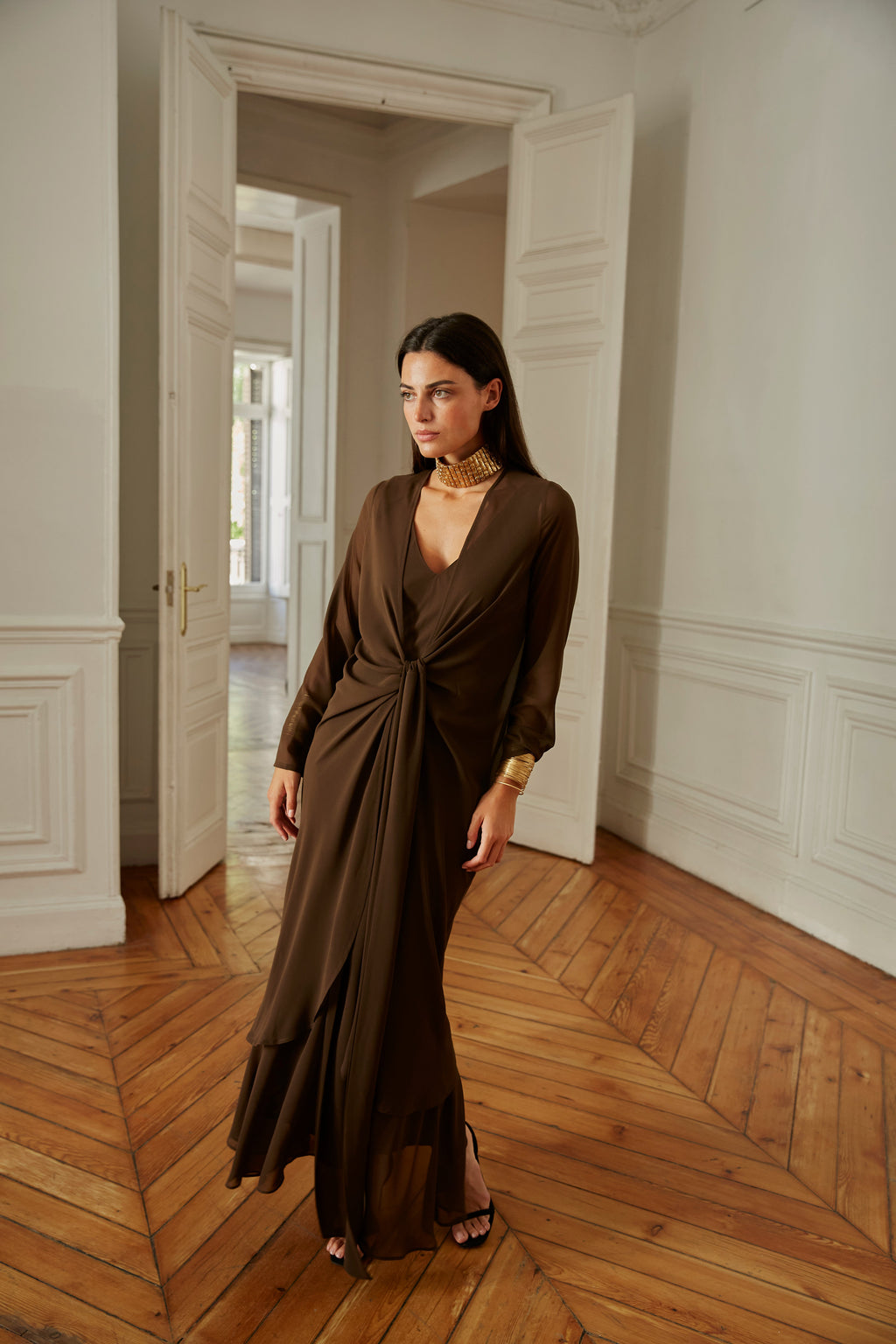 Vestido Sabina marrón