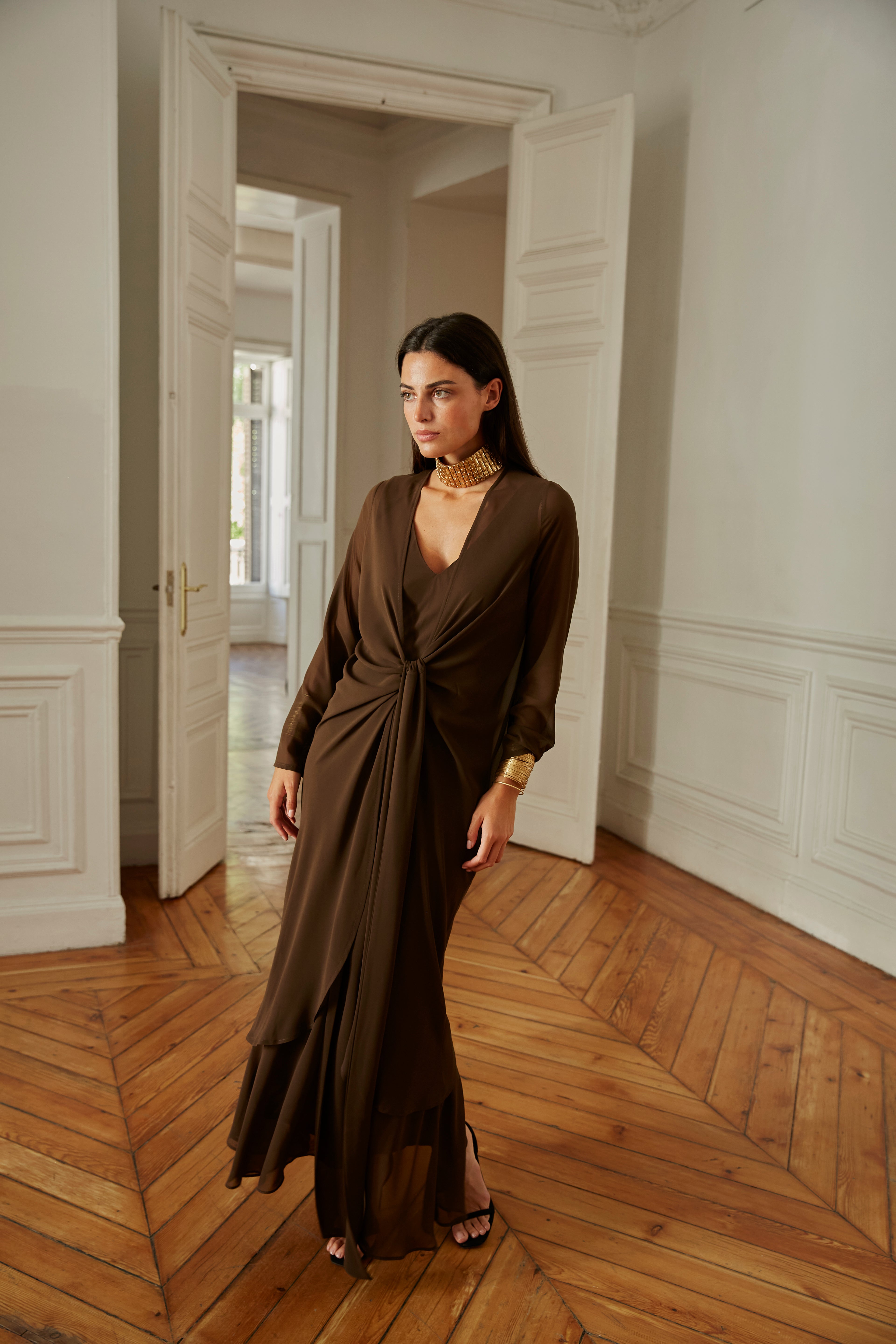 Vestido Sabina marrón