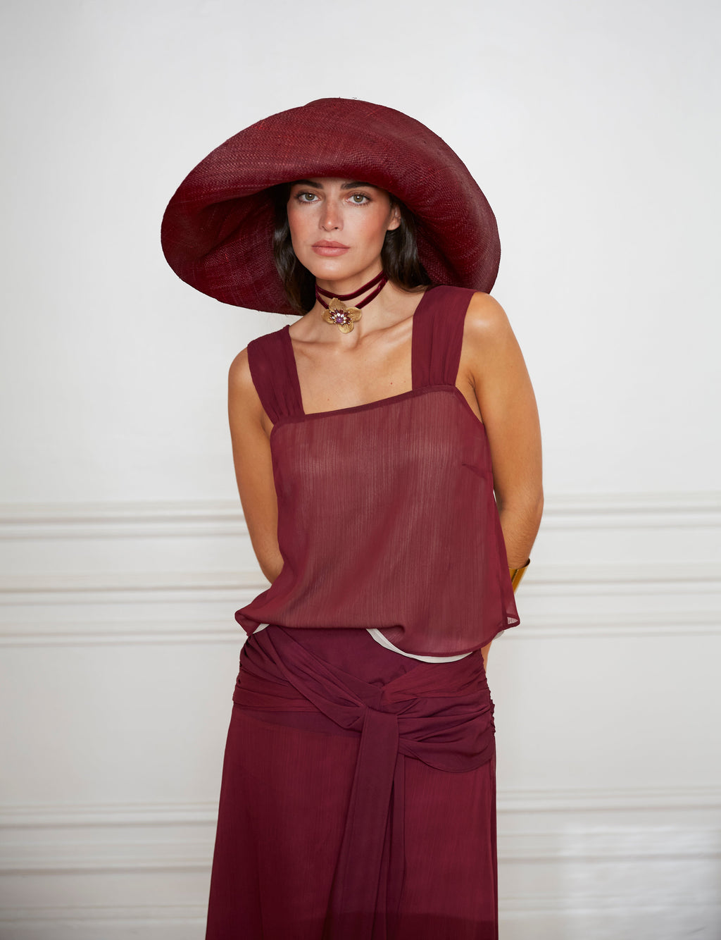 Conjunto Bonsái top berenjena