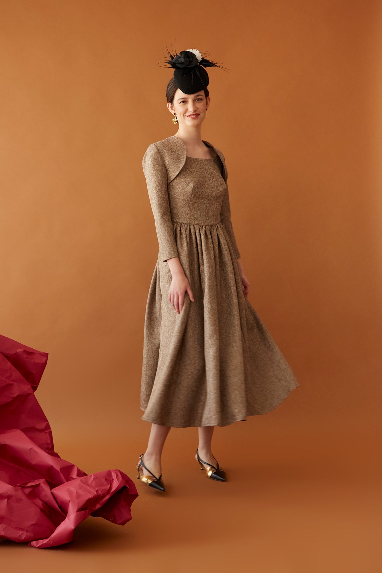 VESTIDO YORLENIS MARRON