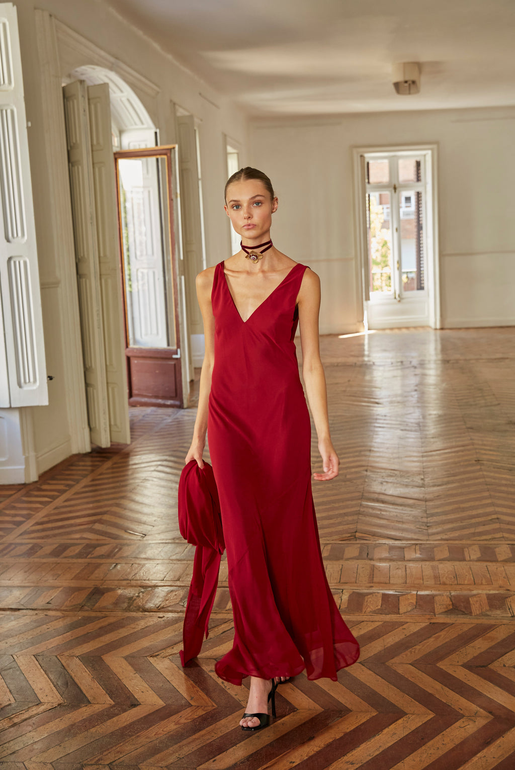 Vestido Sabina burdeos