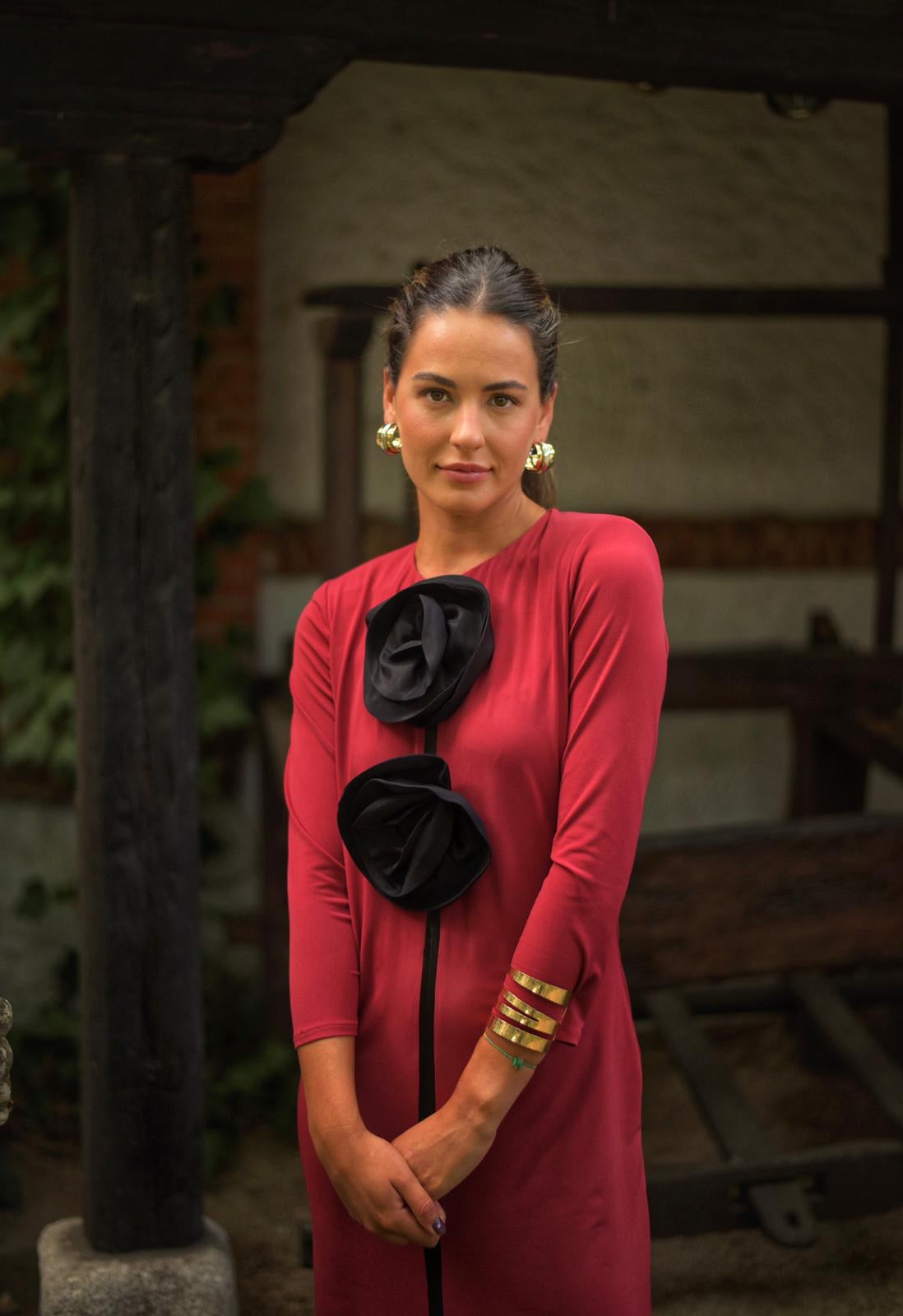 Vestido Lady Golondrina cereza