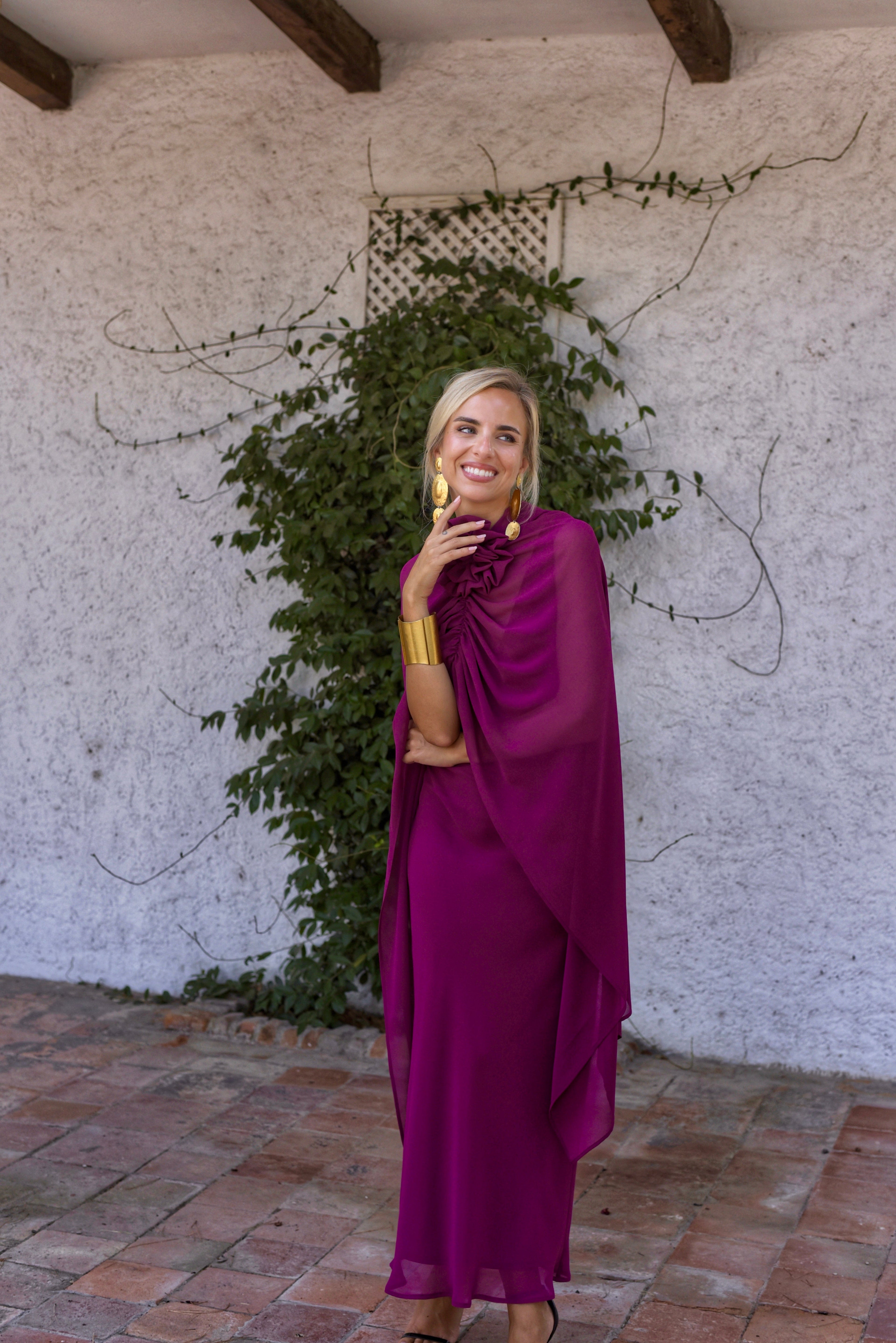 Vestido Arce berenjena