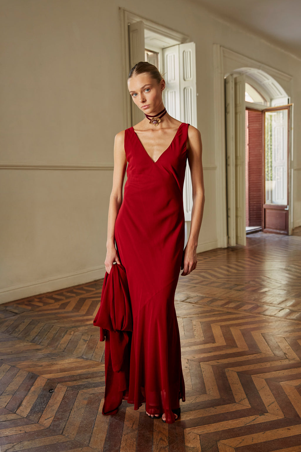 Vestido Sabina burdeos