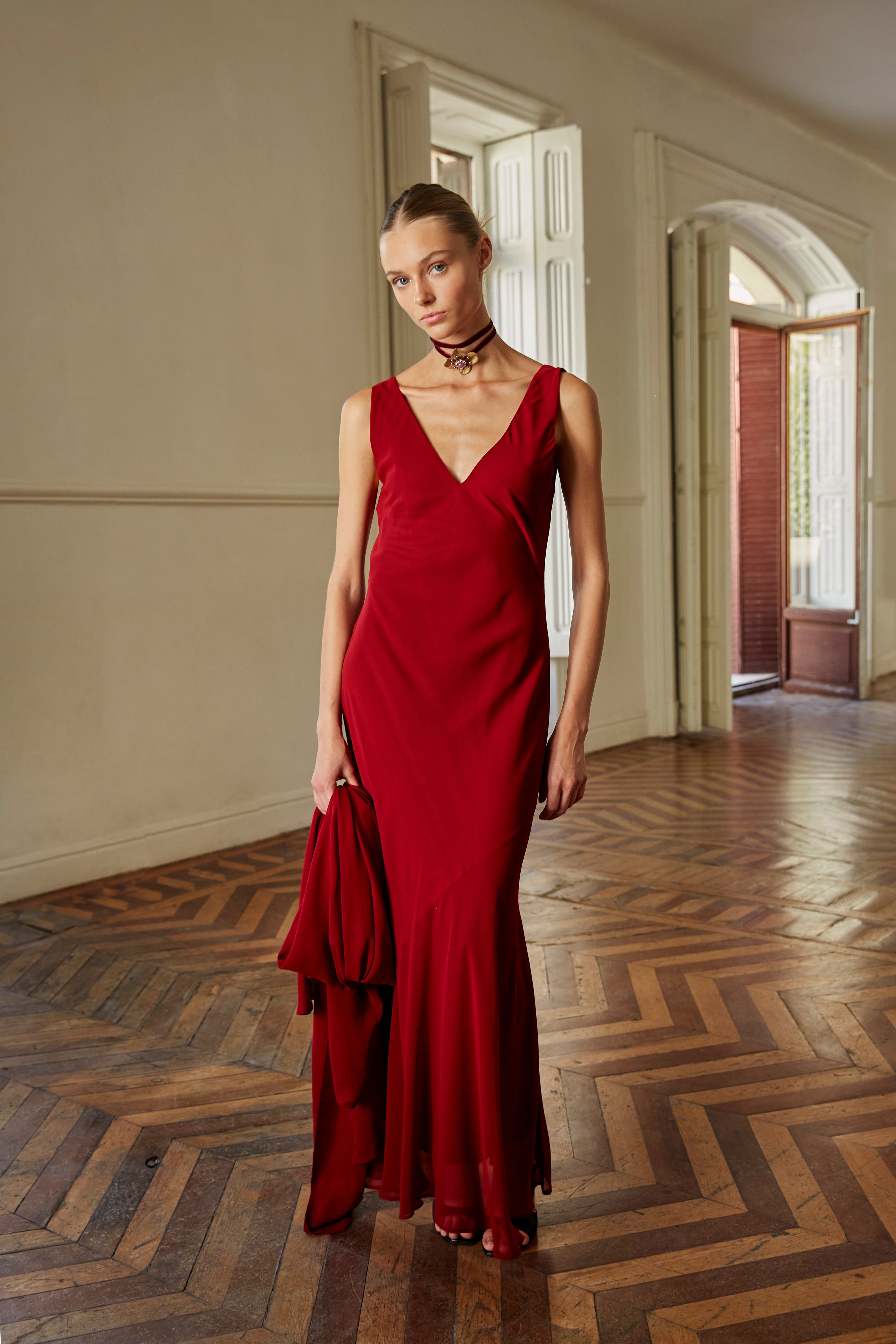 Vestido Sabina burdeos