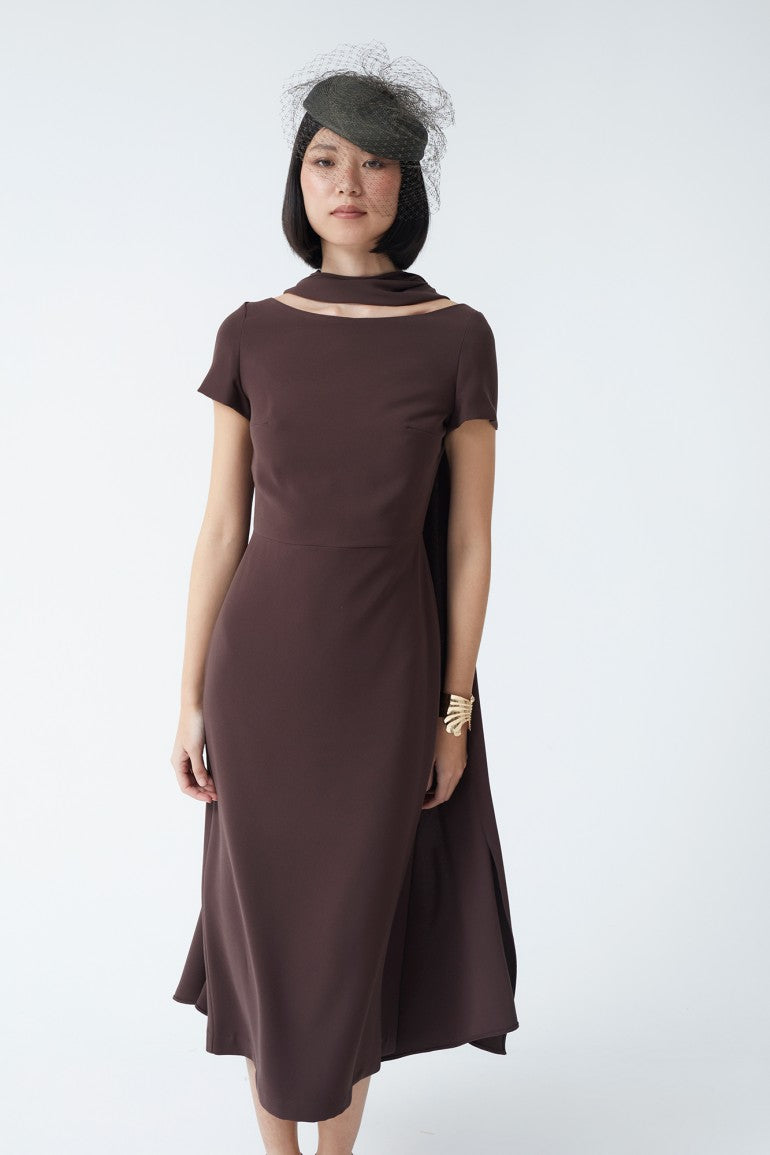 VESTIDO ANTONINA MARRON