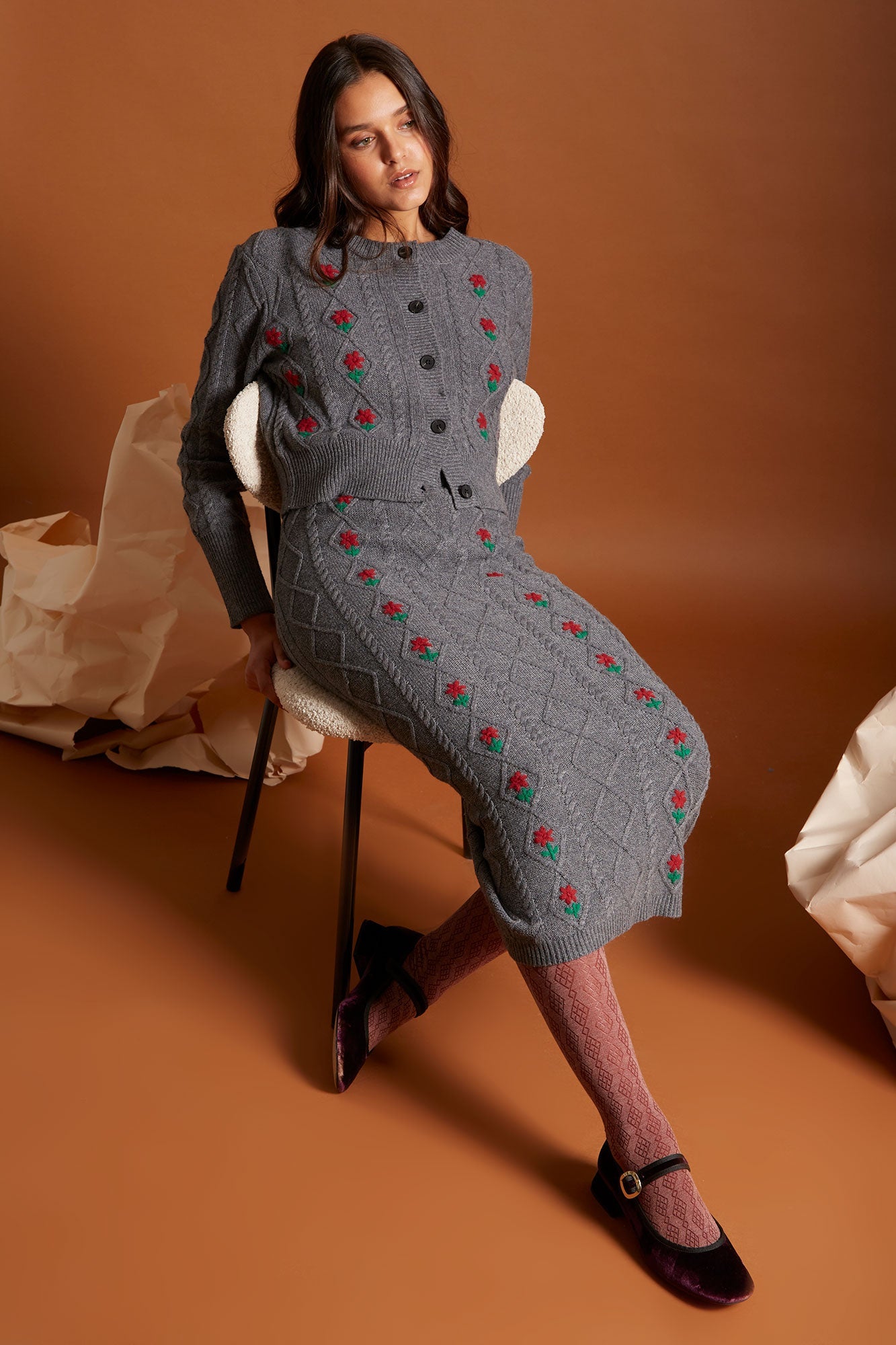 FALDA DALIA GRIS