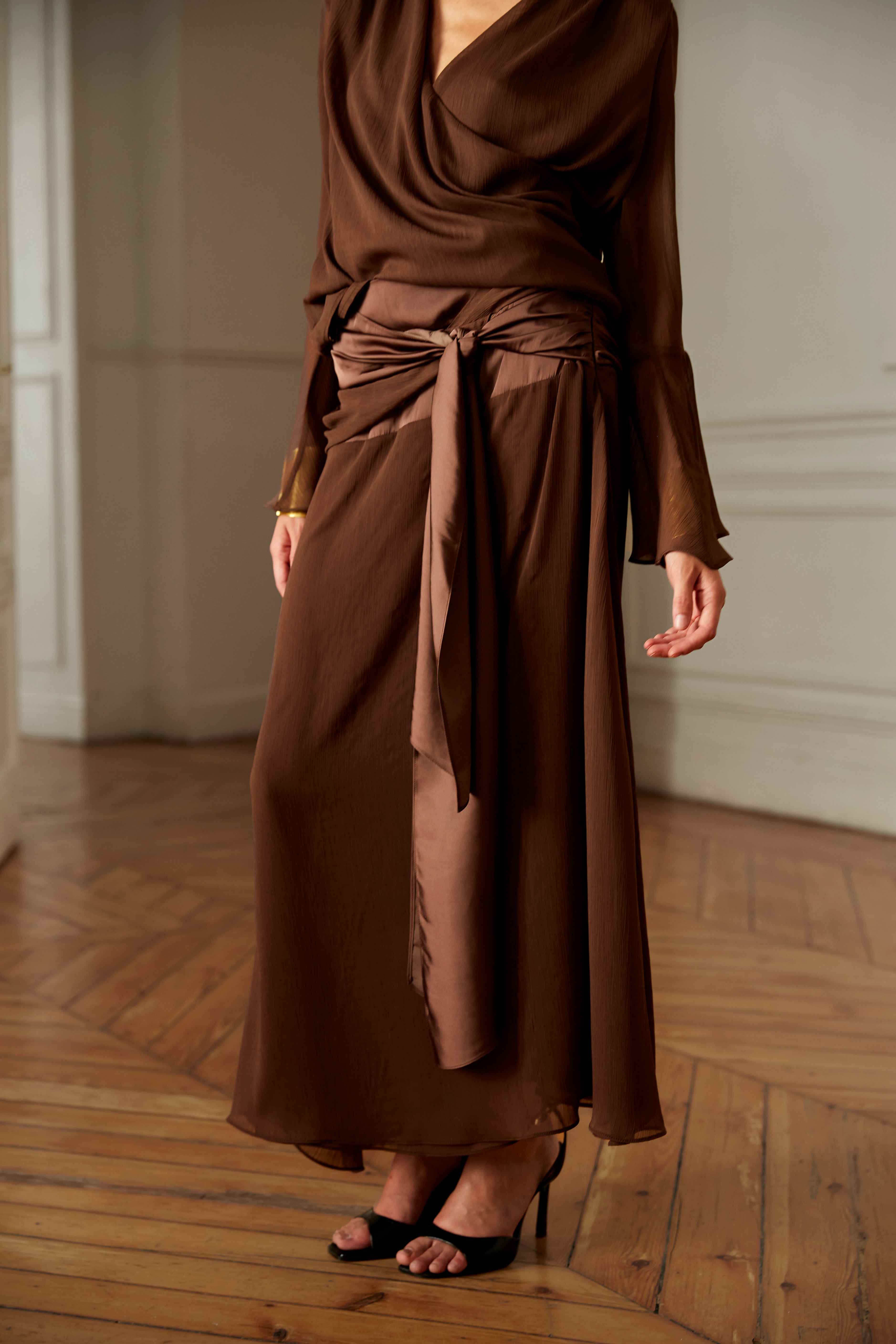 Conjunto Bonsái Blusa chocolate