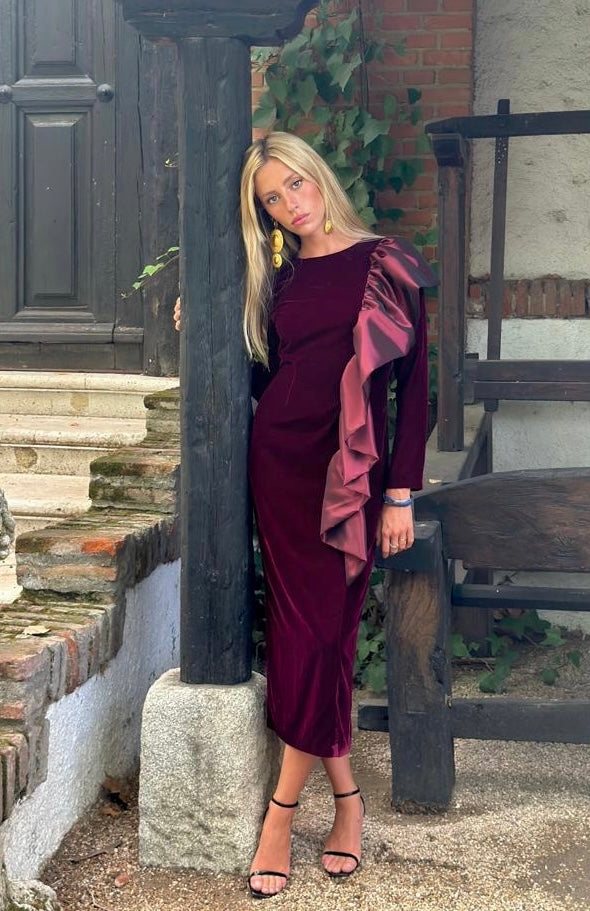 Vestido Lady Pitohui burdeos