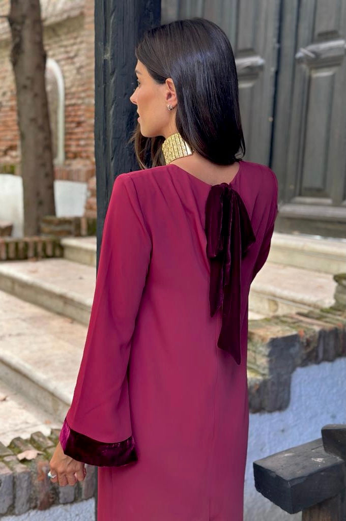 Vestido Lady Urogallo burdeos