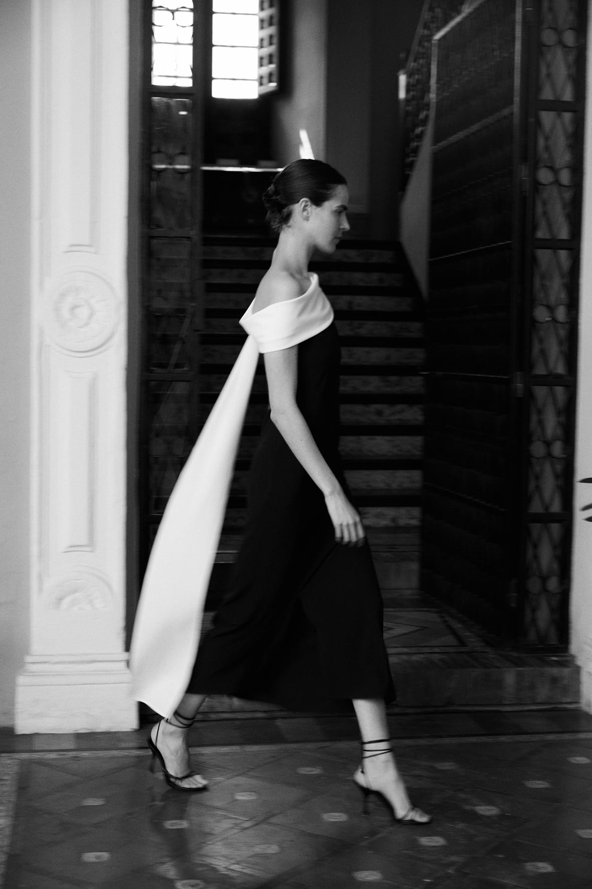 VESTIDO ETERNA GALDANA B/N
