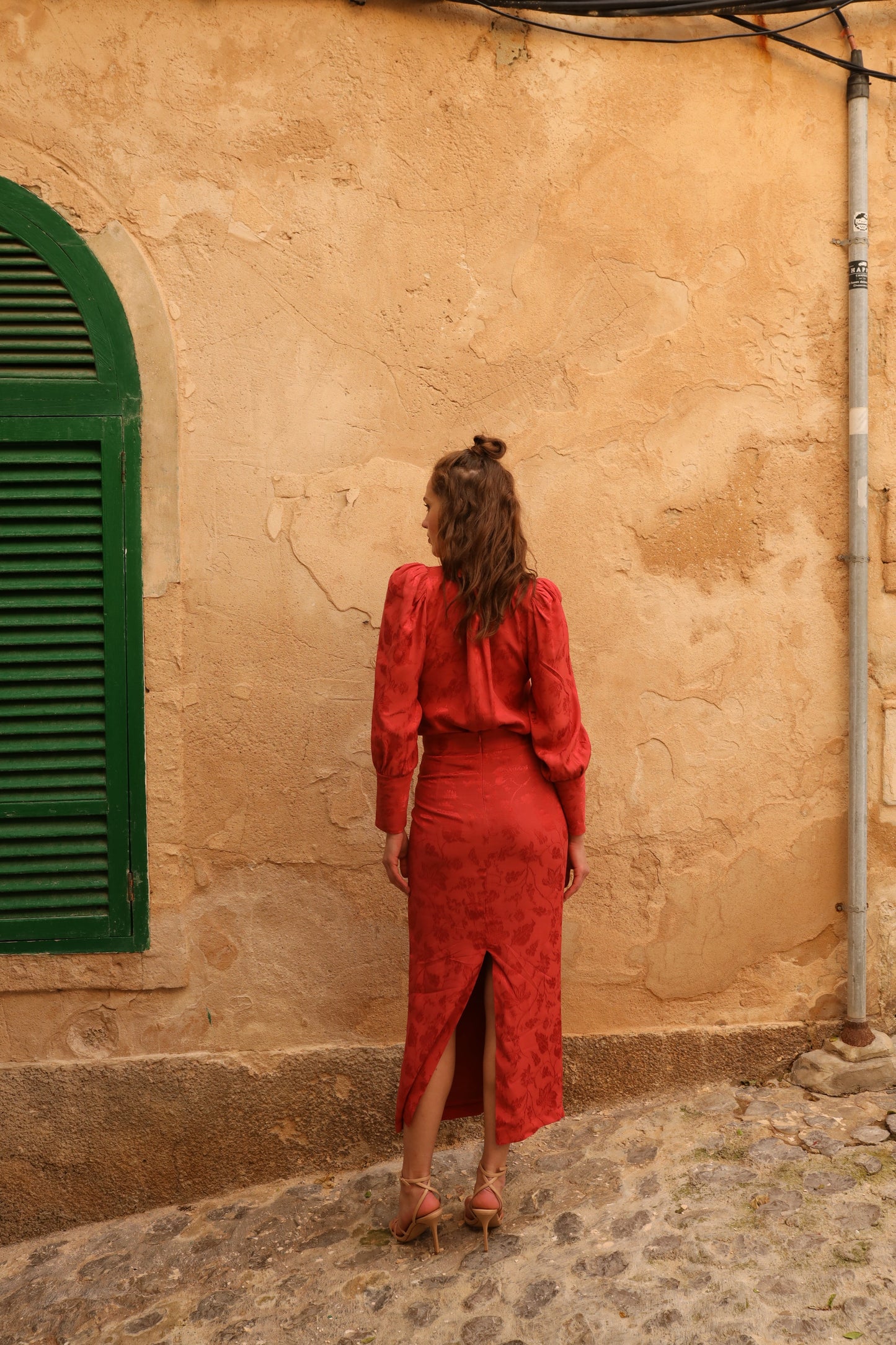 BLUSA VALENTINA ROJO SECO