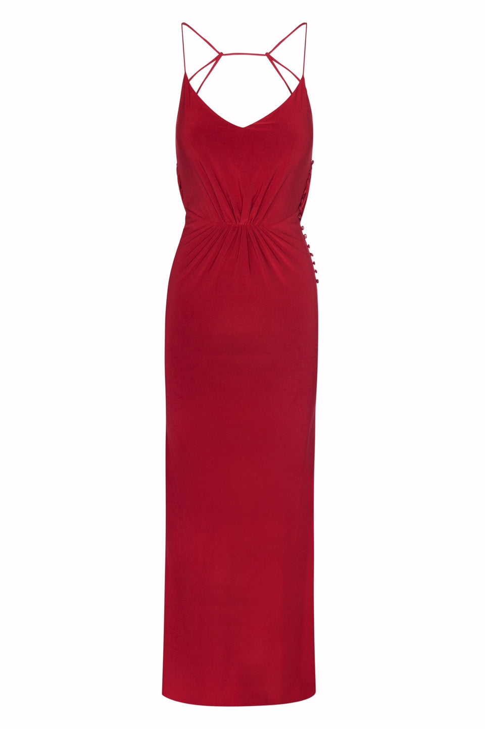 VESTIDO LONG CHIARA ROJO TALLAS 34 Y 40