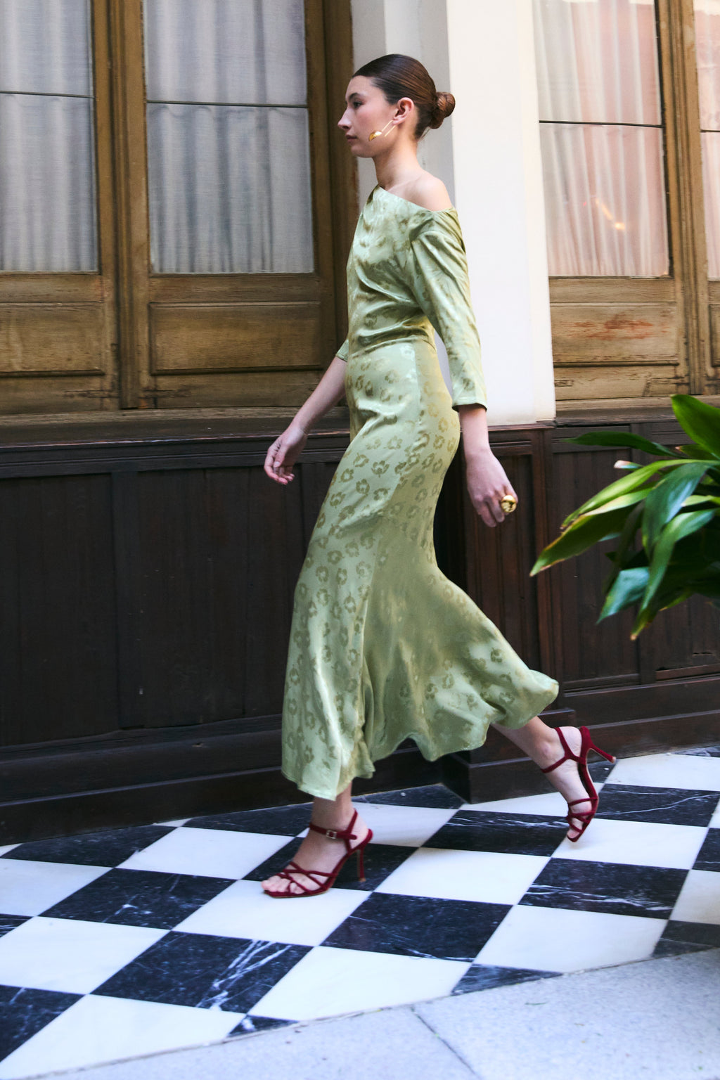 VESTIDO CASILDA JCQ BEZTAS OLIVA