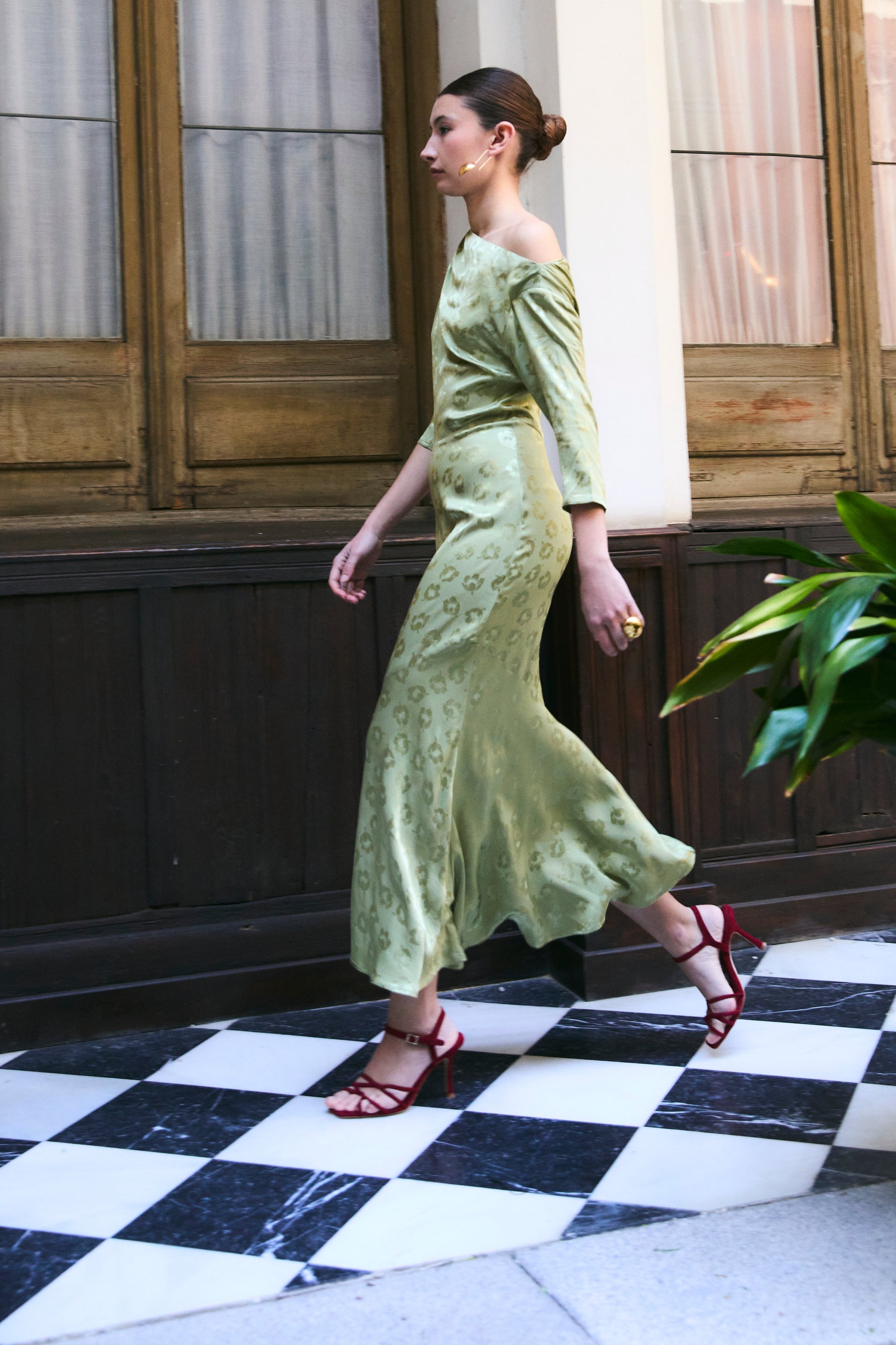 VESTIDO CASILDA JCQ BEZTAS OLIVA