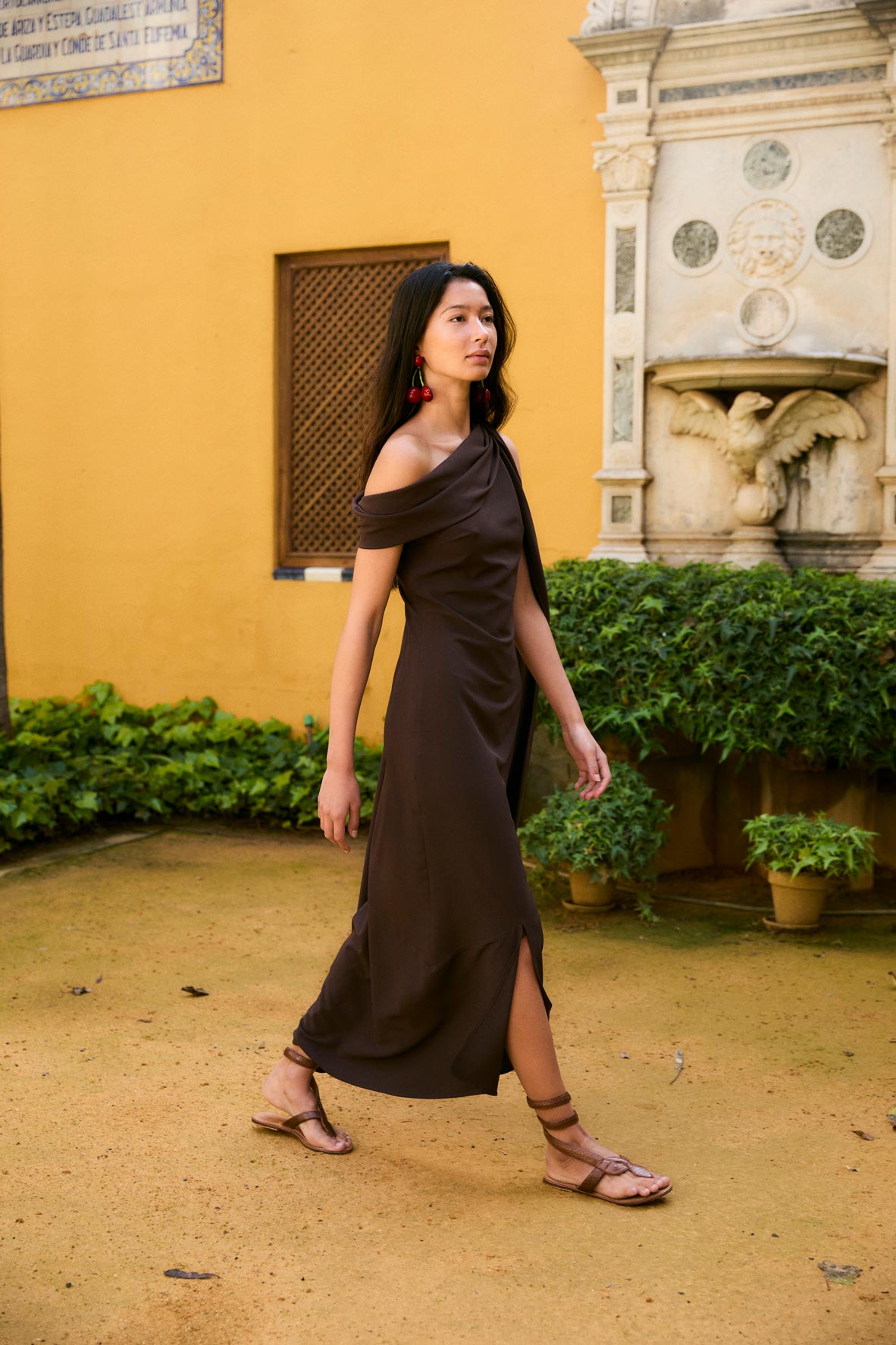VESTIDO ETERNA GALDANA MARRÓN