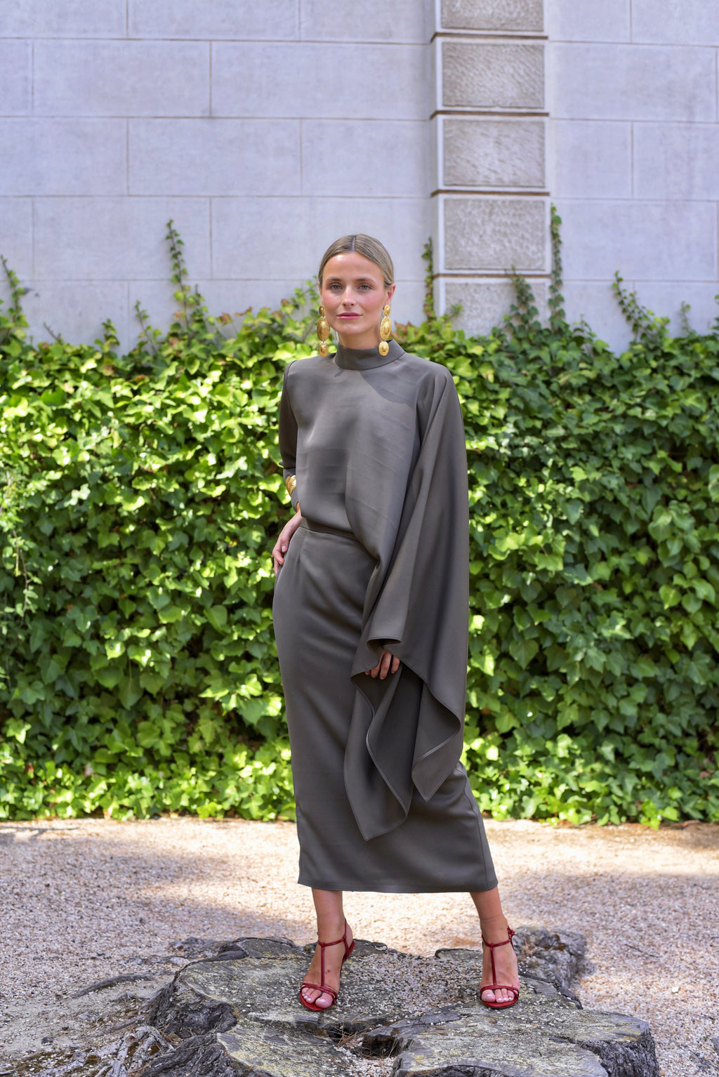 Conjunto Olivo tostado