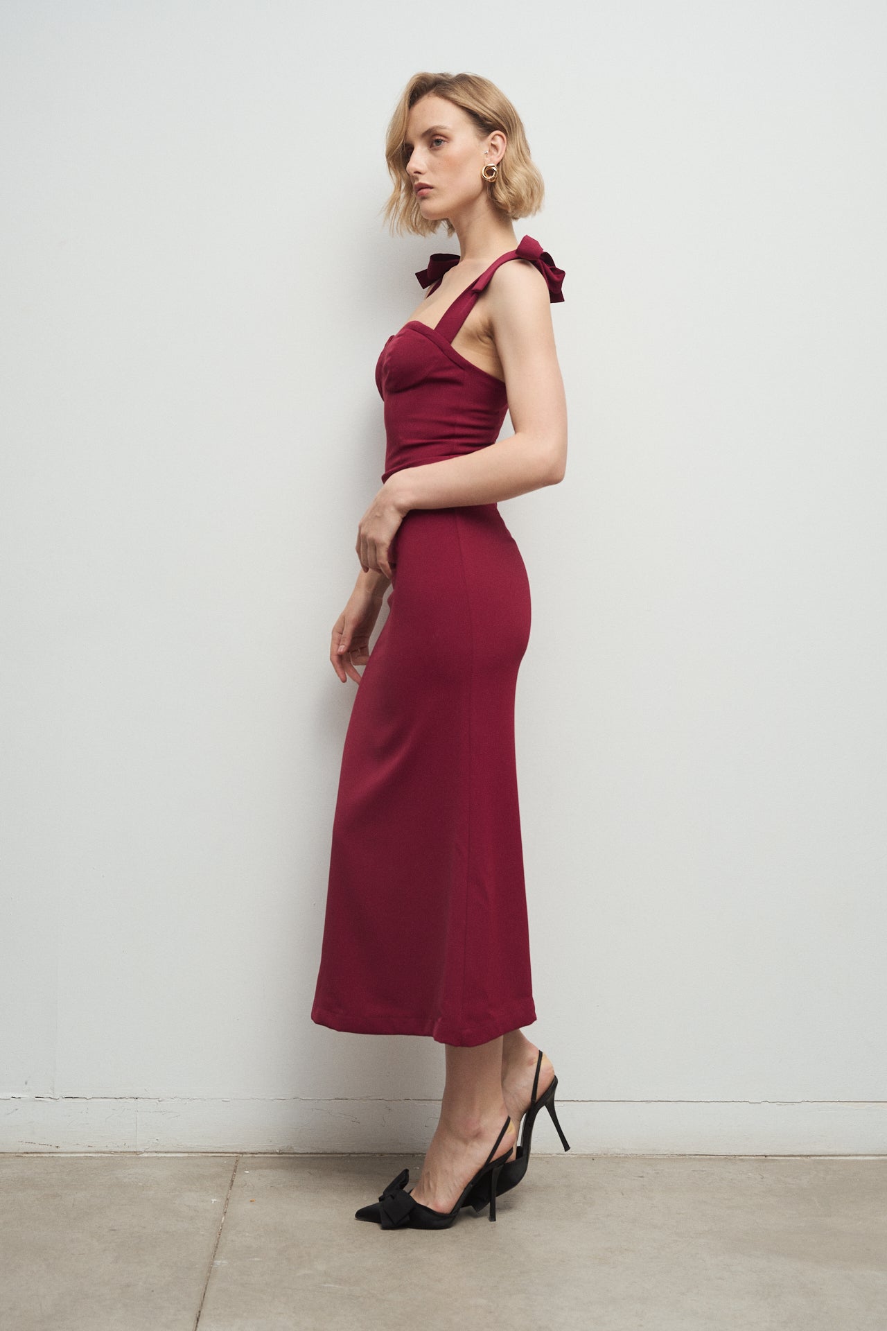 VESTIDO BECKY BURGUNDY  MADAME