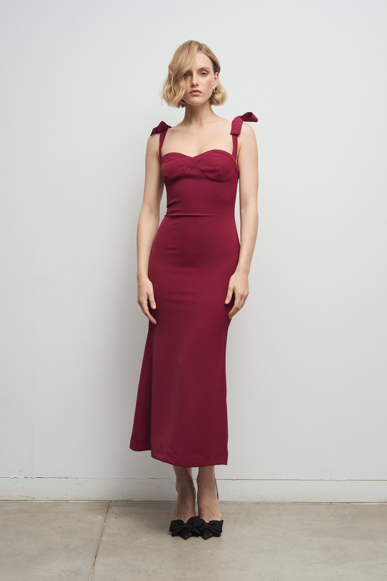 VESTIDO BECKY BURGUNDY  MADAME