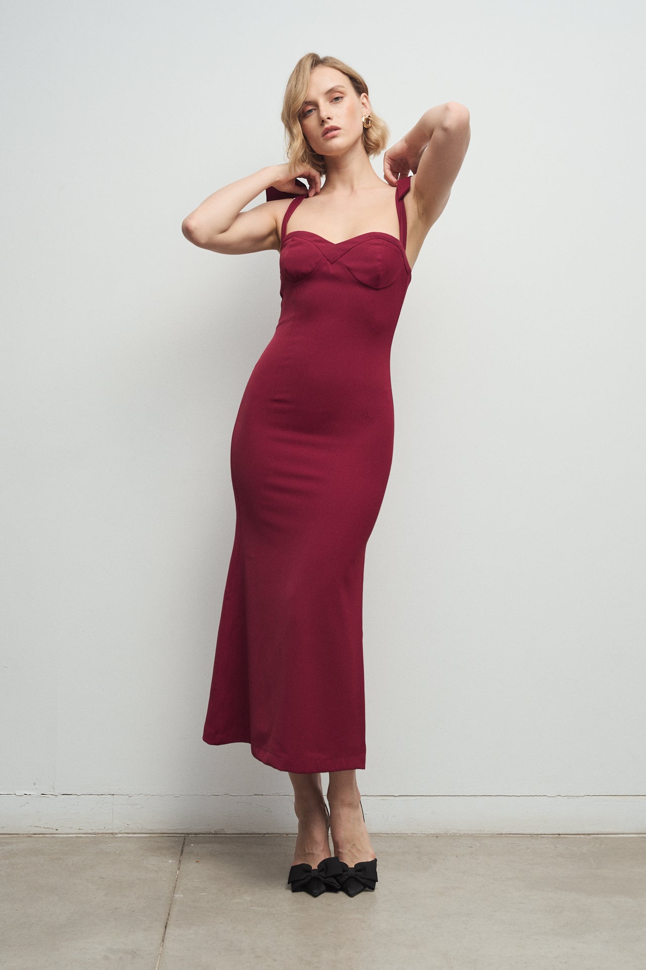 VESTIDO BECKY BURGUNDY  MADAME