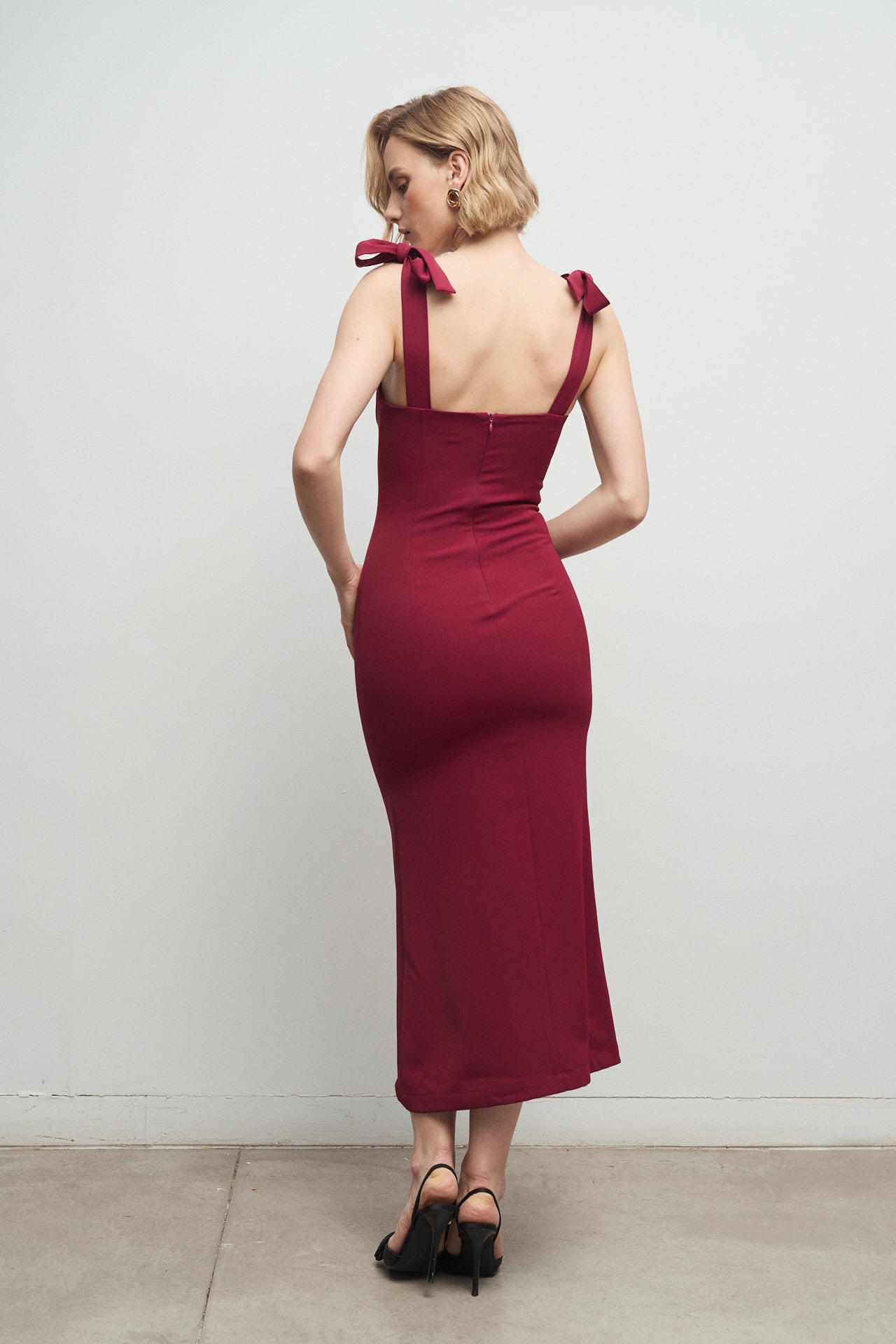 VESTIDO BECKY BURGUNDY  MADAME