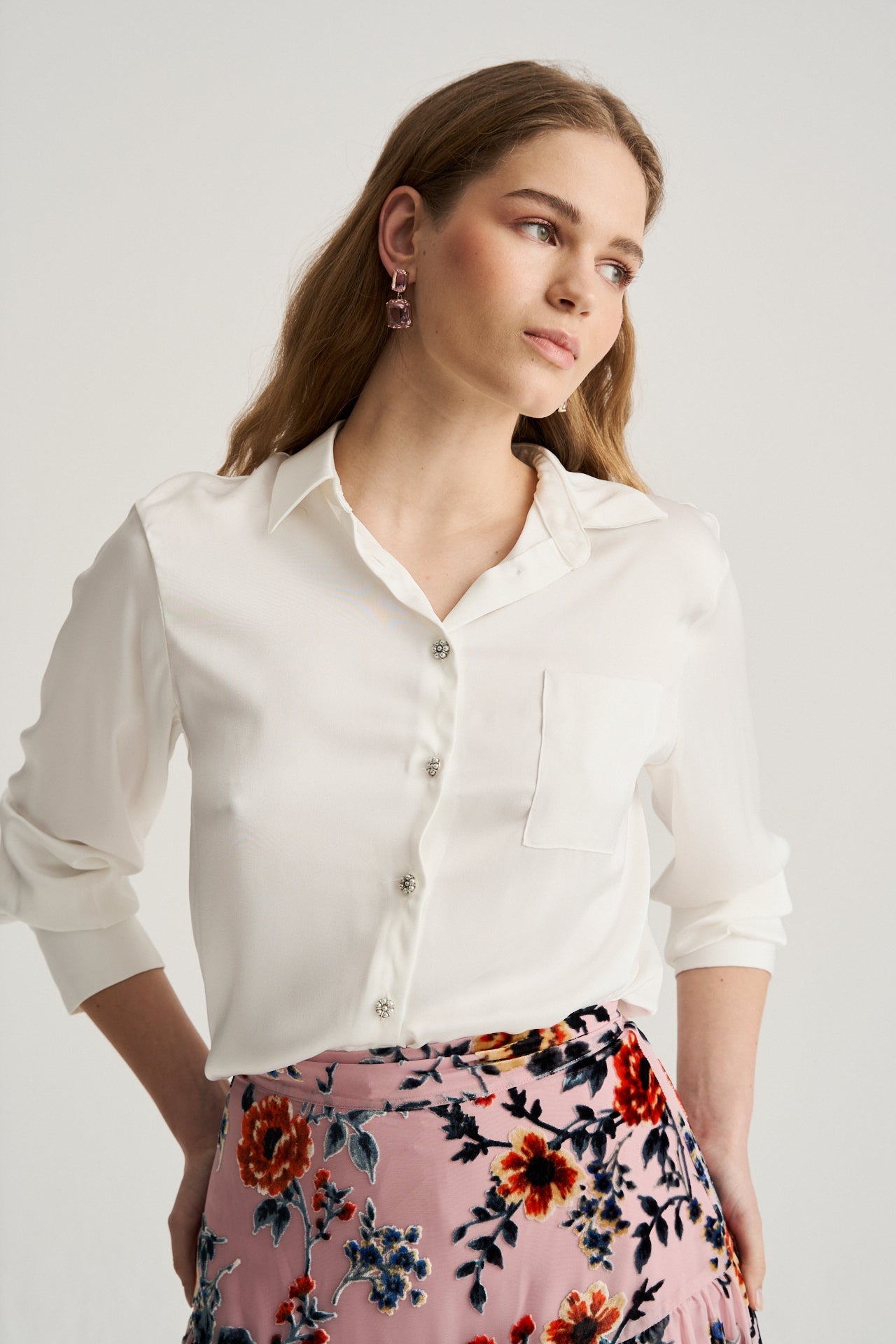 Camisa Top Cardi · Flora ·