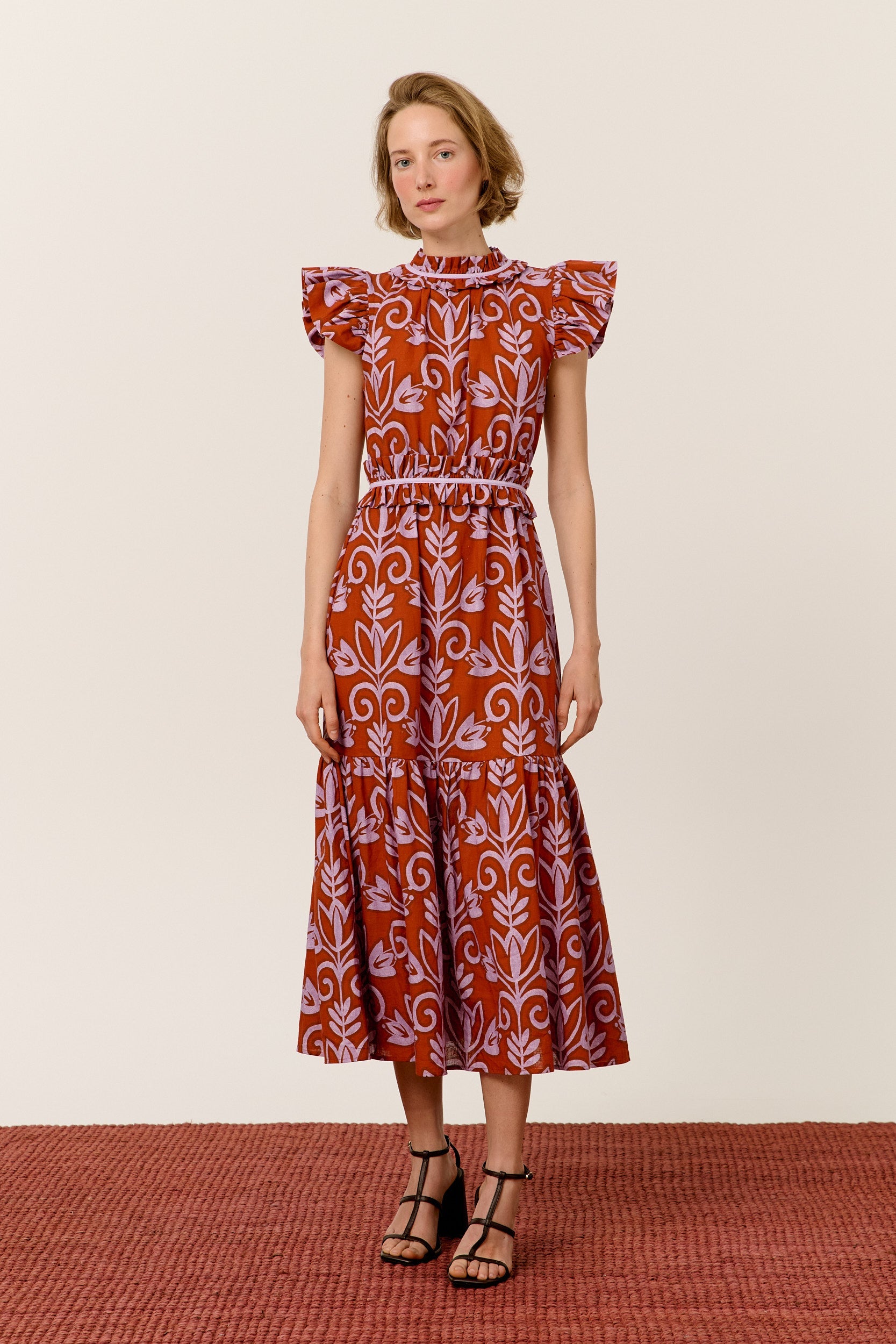PORTOCARRO RUFFLE DRESS