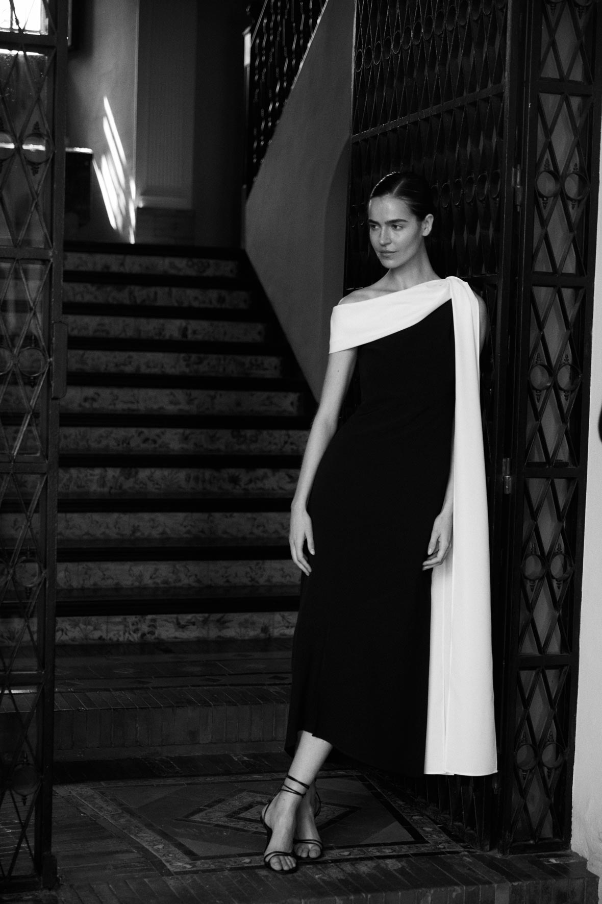 VESTIDO ETERNA GALDANA B/N