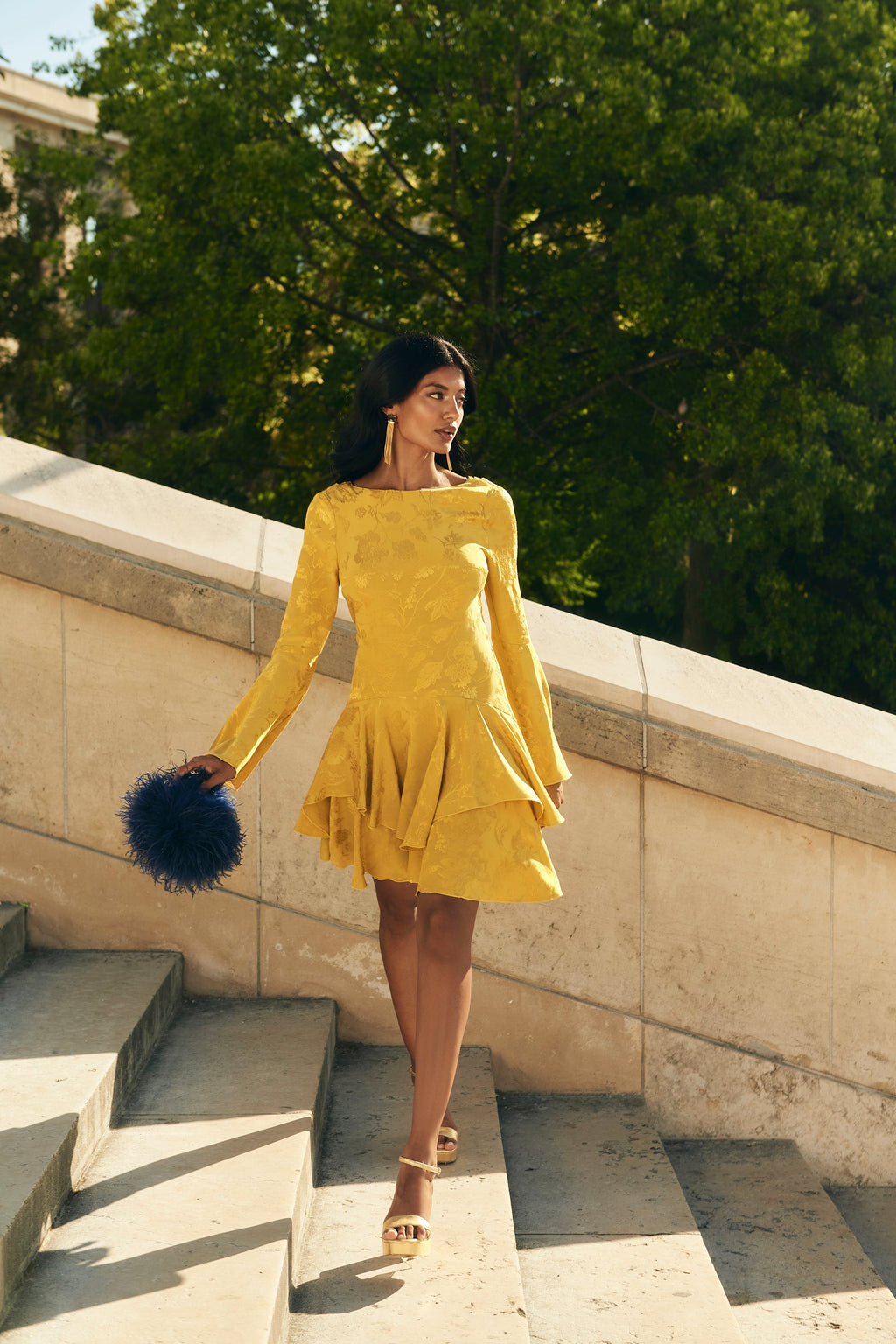 Vestido Camille Mostaza