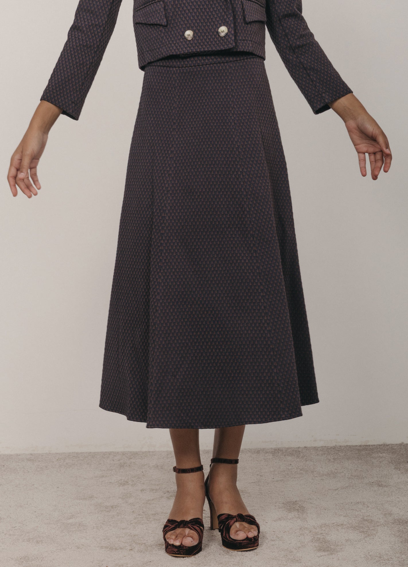 Falda Primavese Azul/marrón