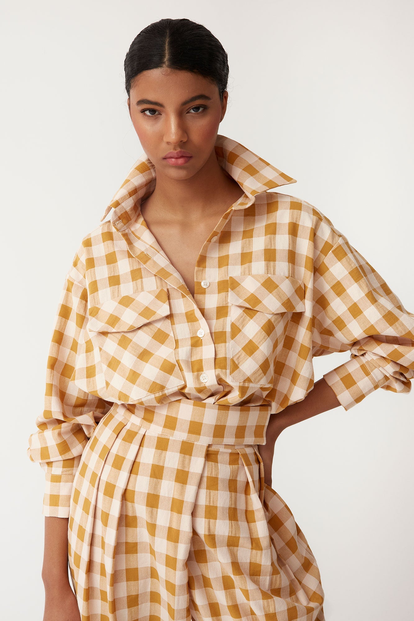 CAMISA VERA MOSTAZA
