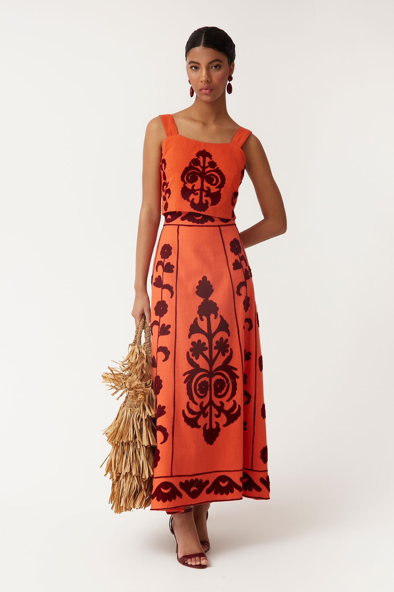 FALDA DIANA NARANJA