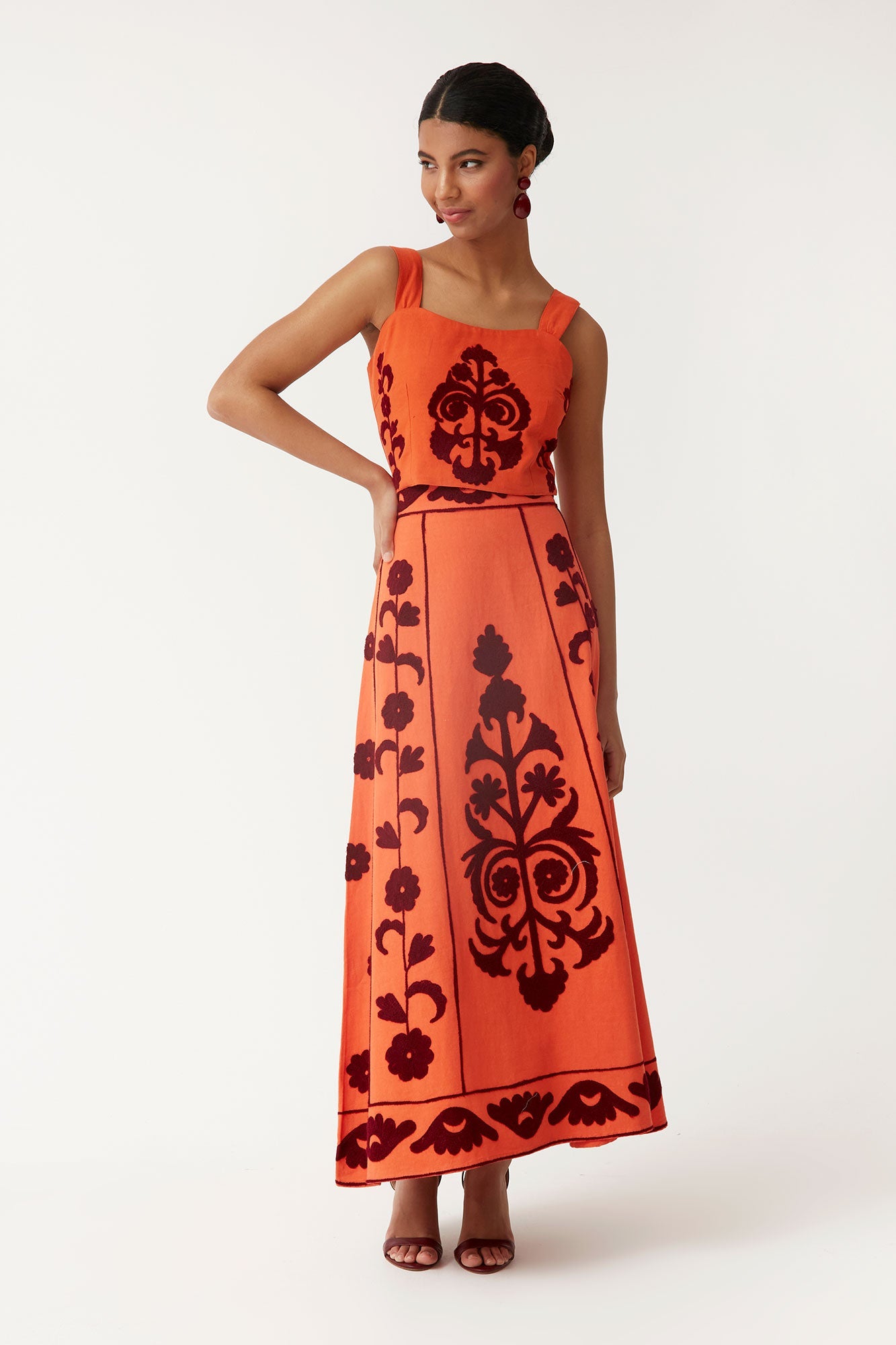 FALDA DIANA NARANJA