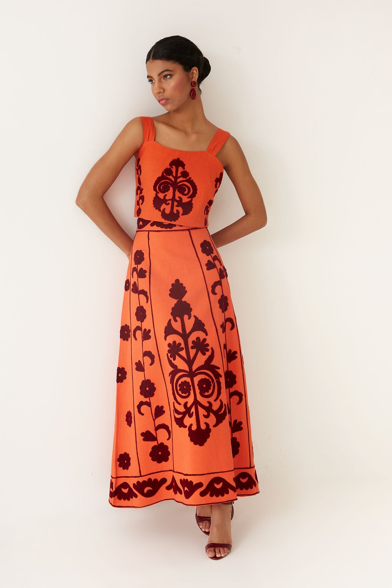 FALDA DIANA NARANJA