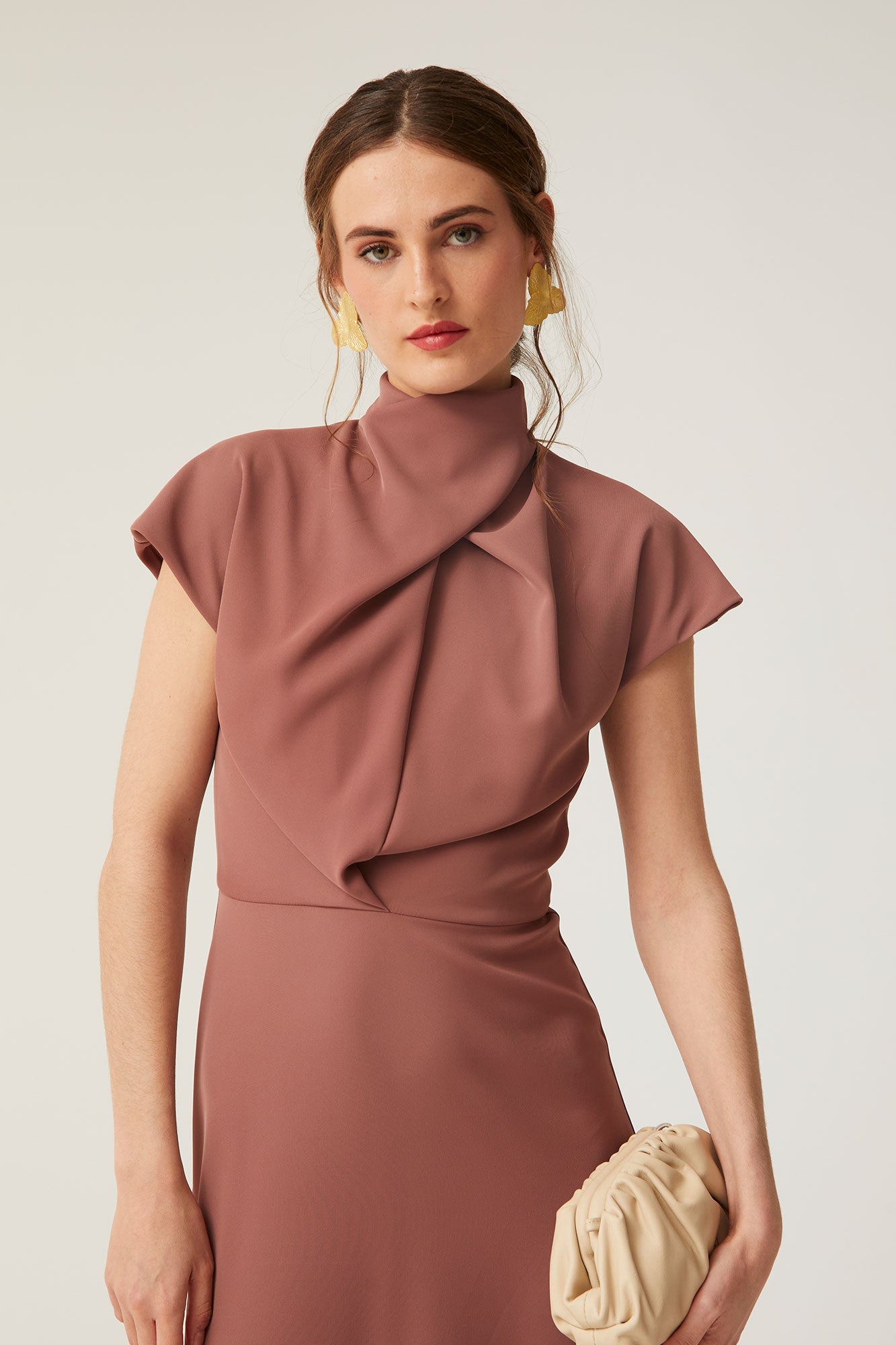 VESTIDO MINERVE MARRON