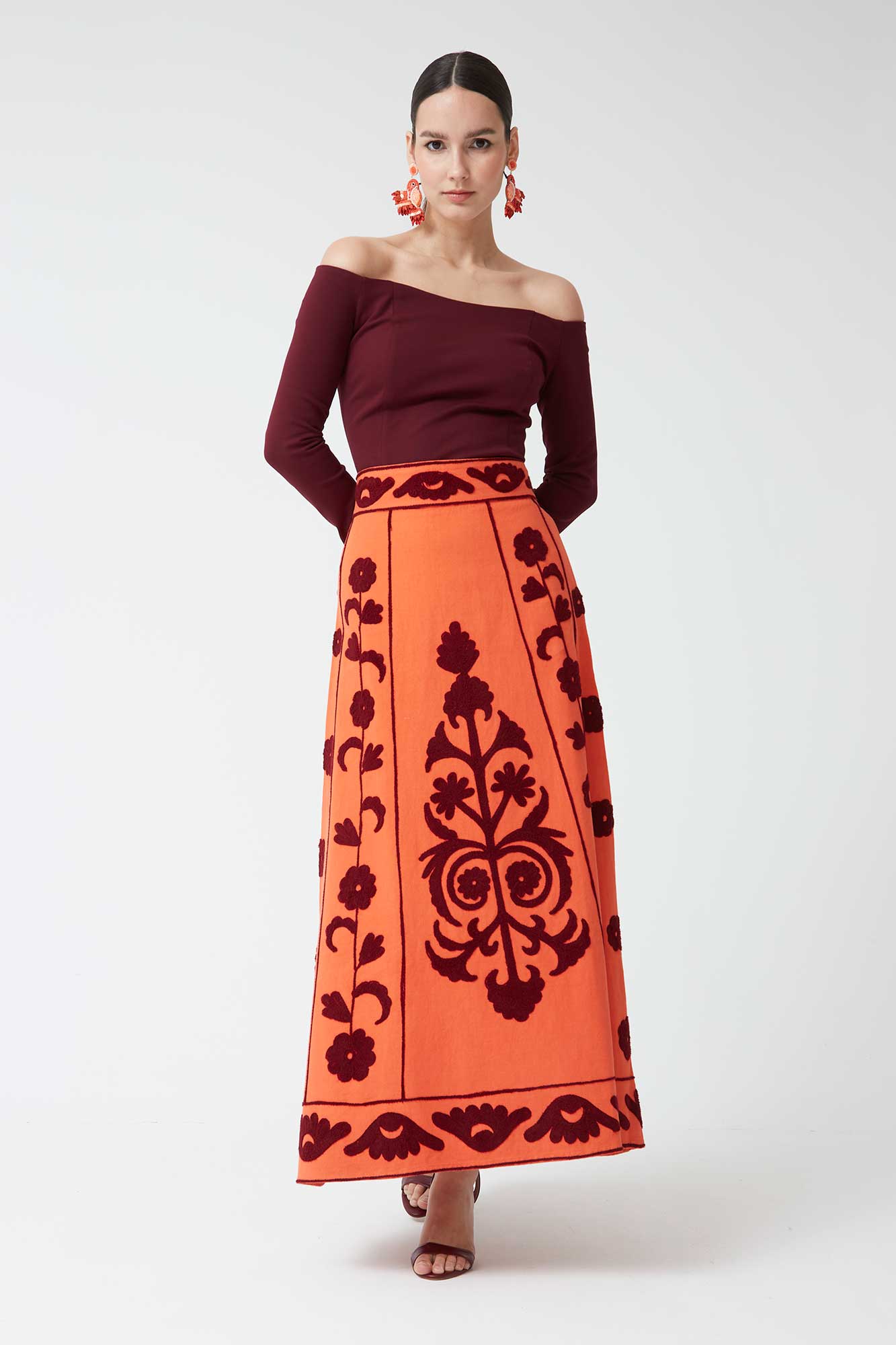 FALDA DIANA NARANJA