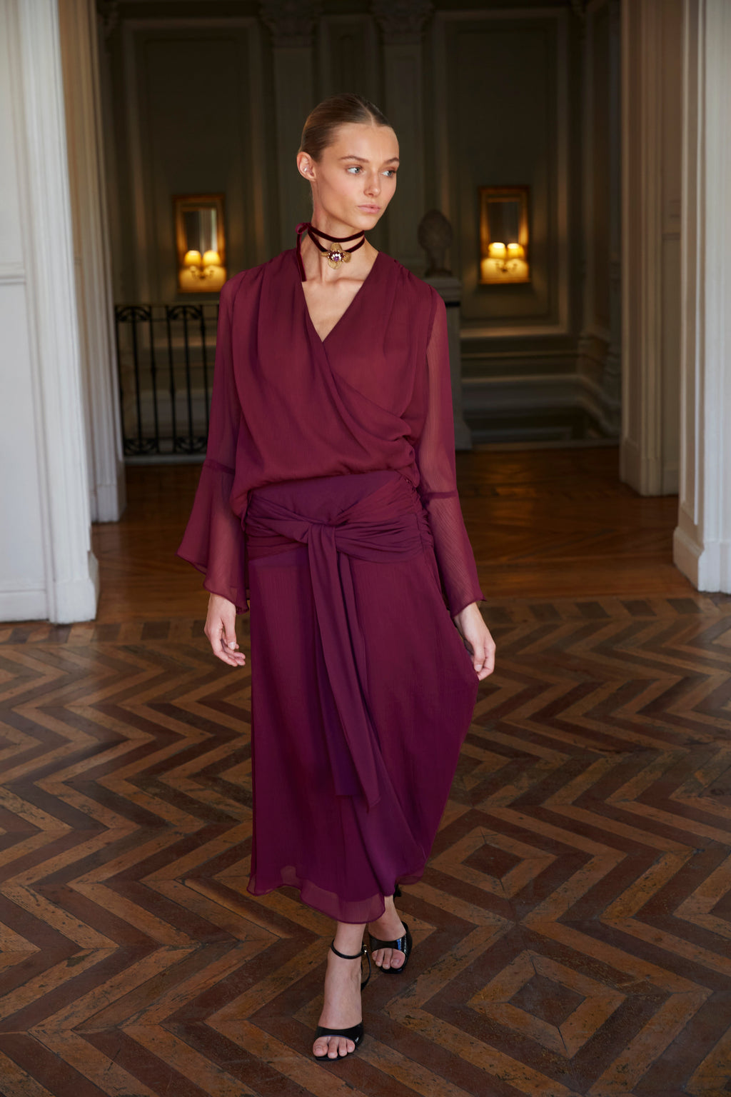 Conjunto Bonsái blusa berenjena