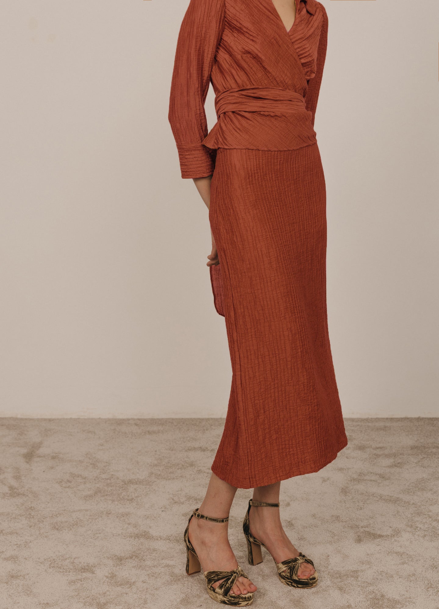 Falda Denise Terracota