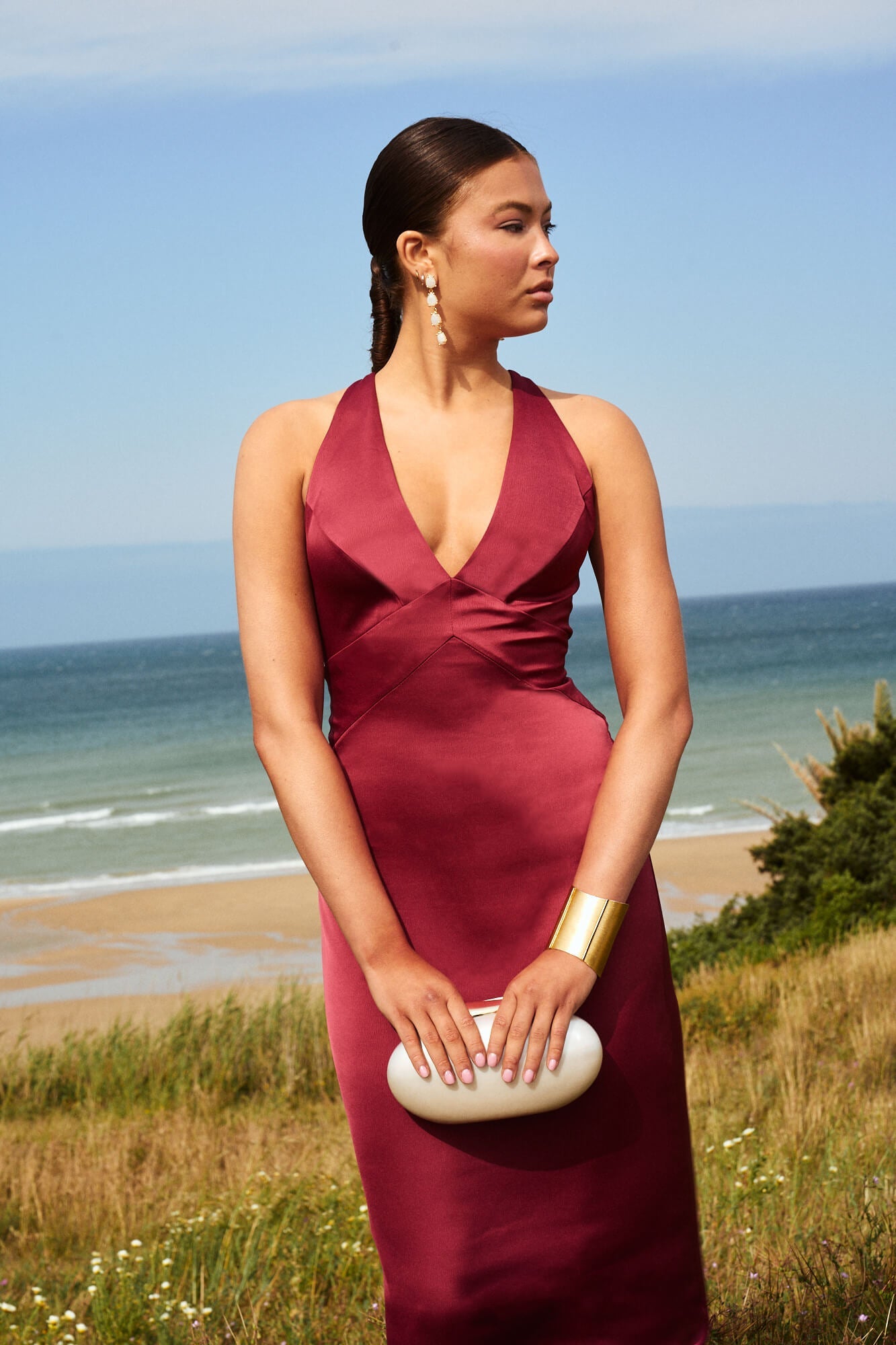 Vestido Lina Granate