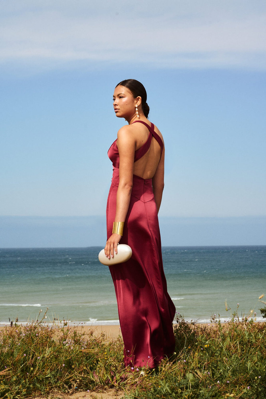 Vestido Lina Granate