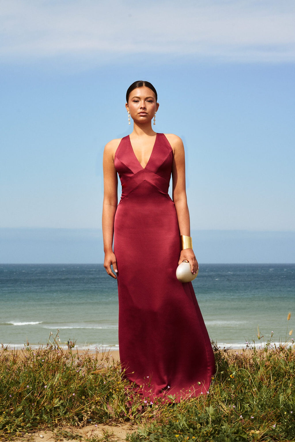 Vestido Lina Granate