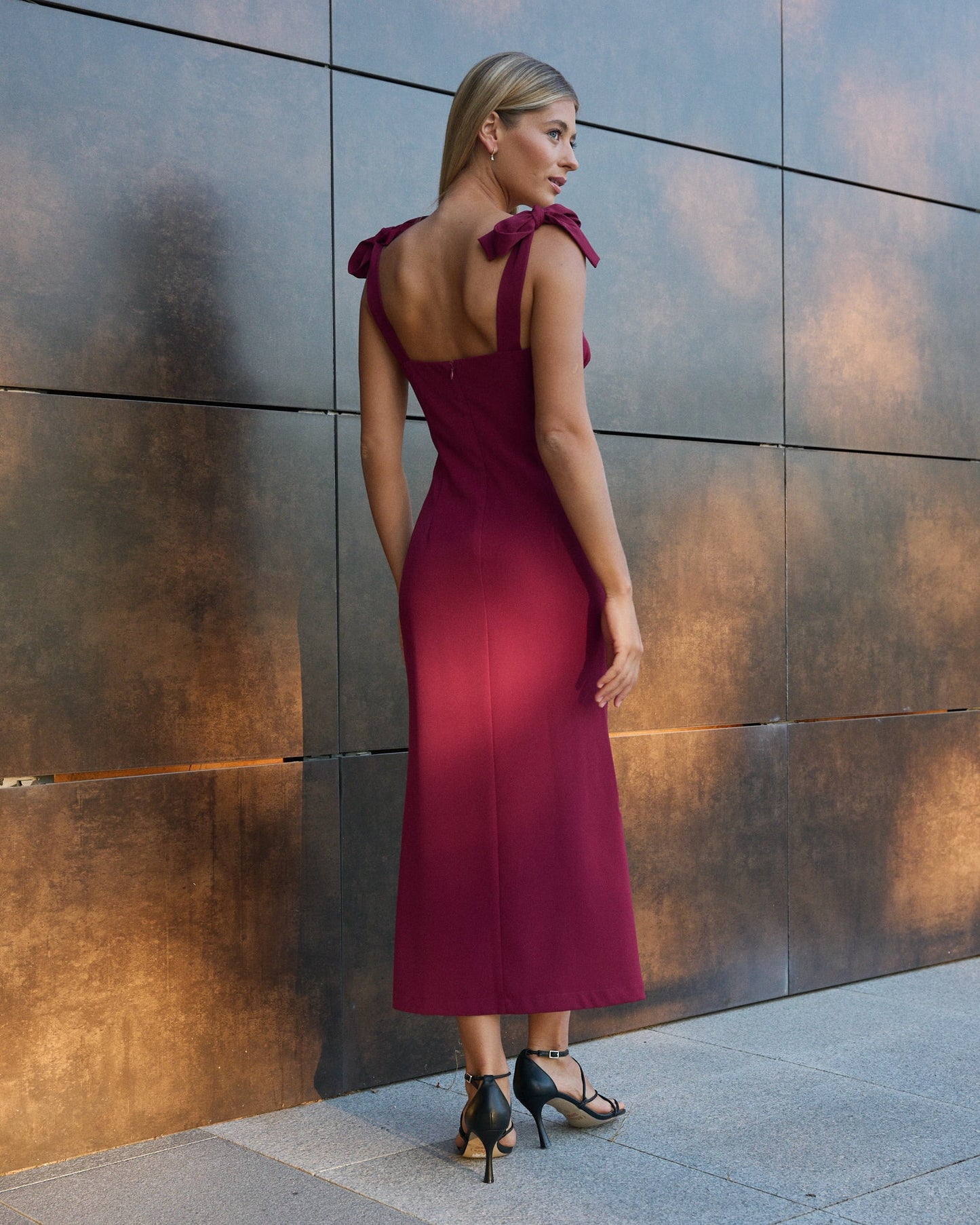 VESTIDO BECKY BURGUNDY  MADAME