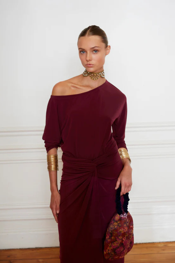 Vestido Encina berenjena