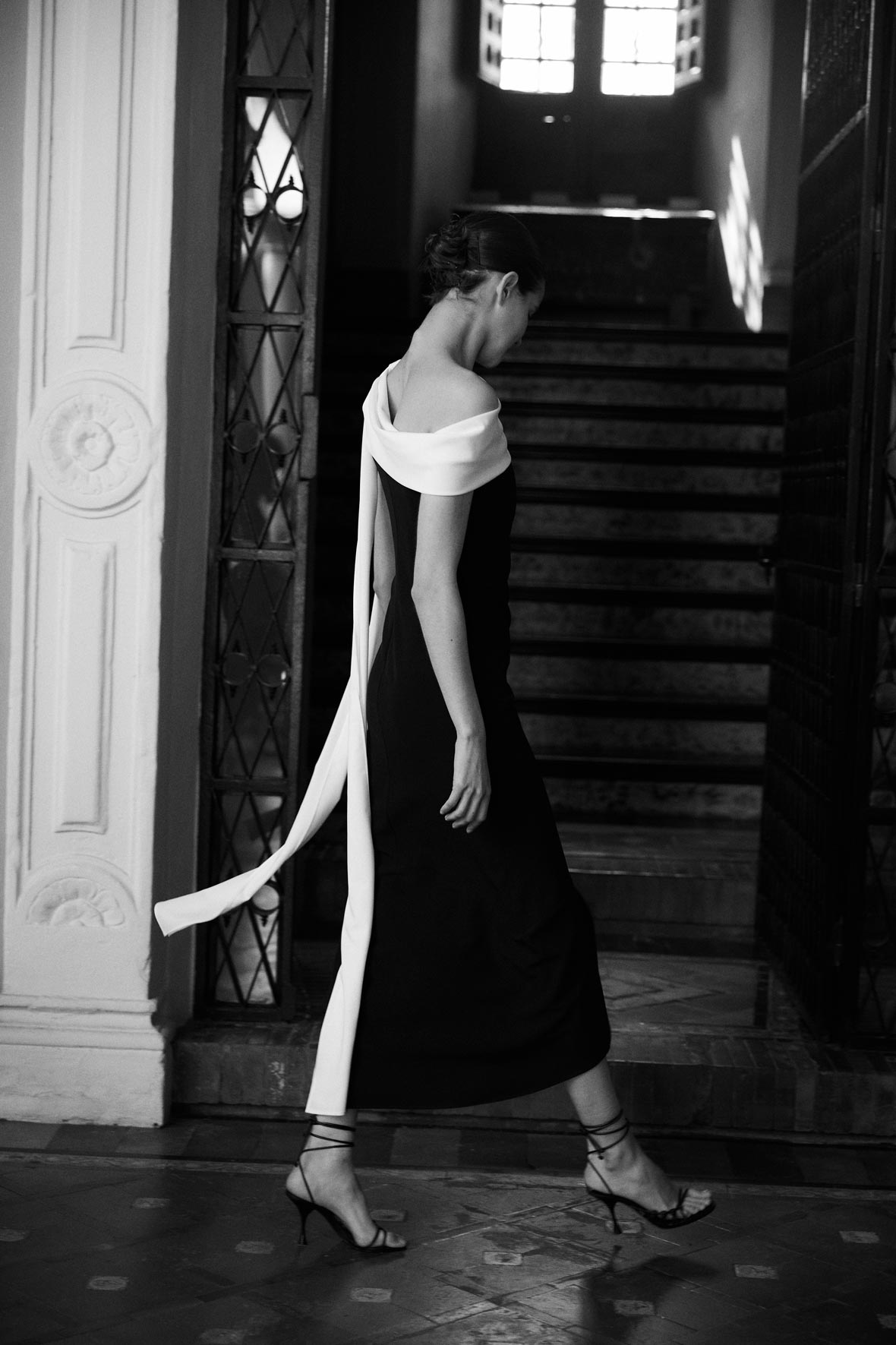 VESTIDO ETERNA GALDANA B/N