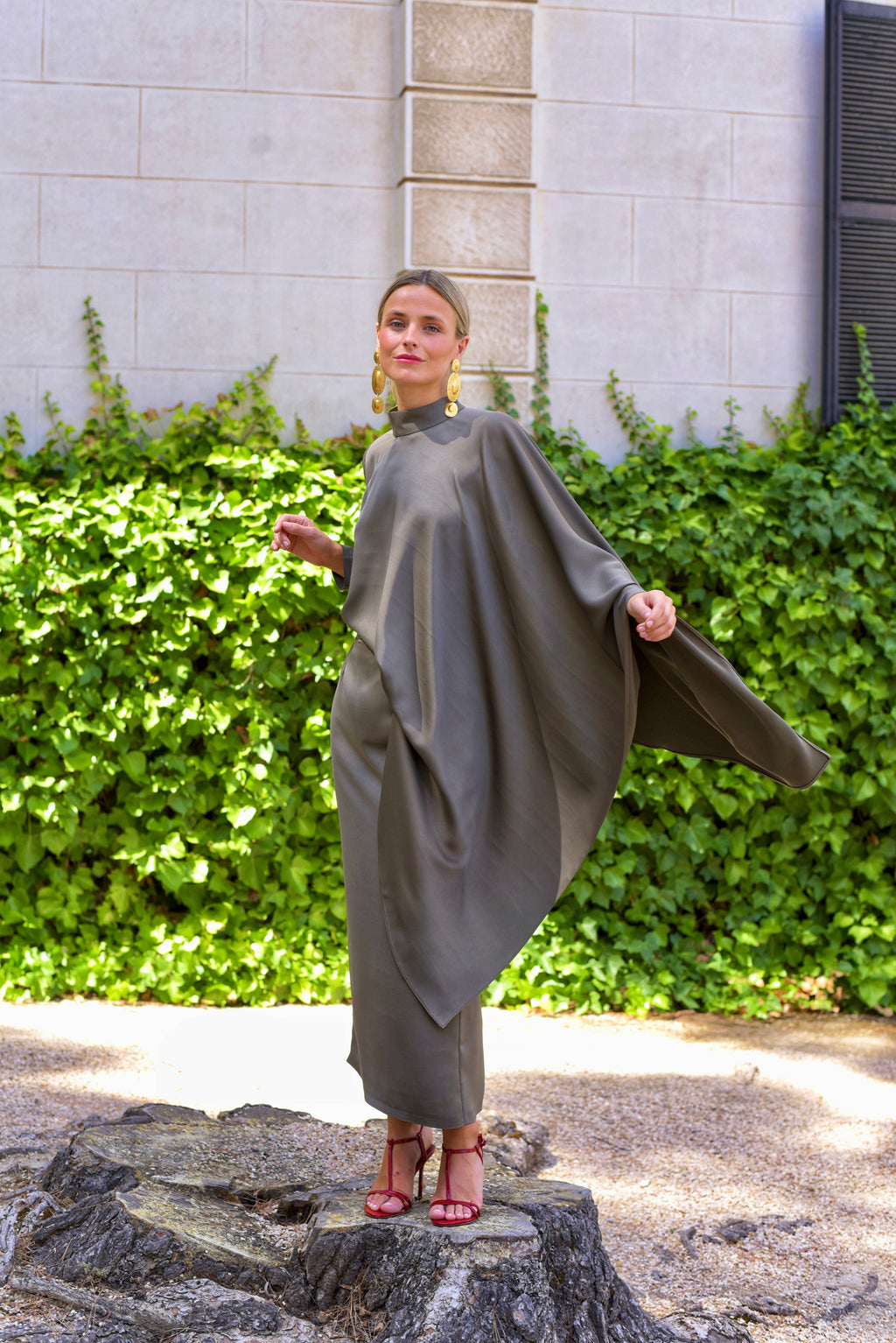 Conjunto Olivo tostado